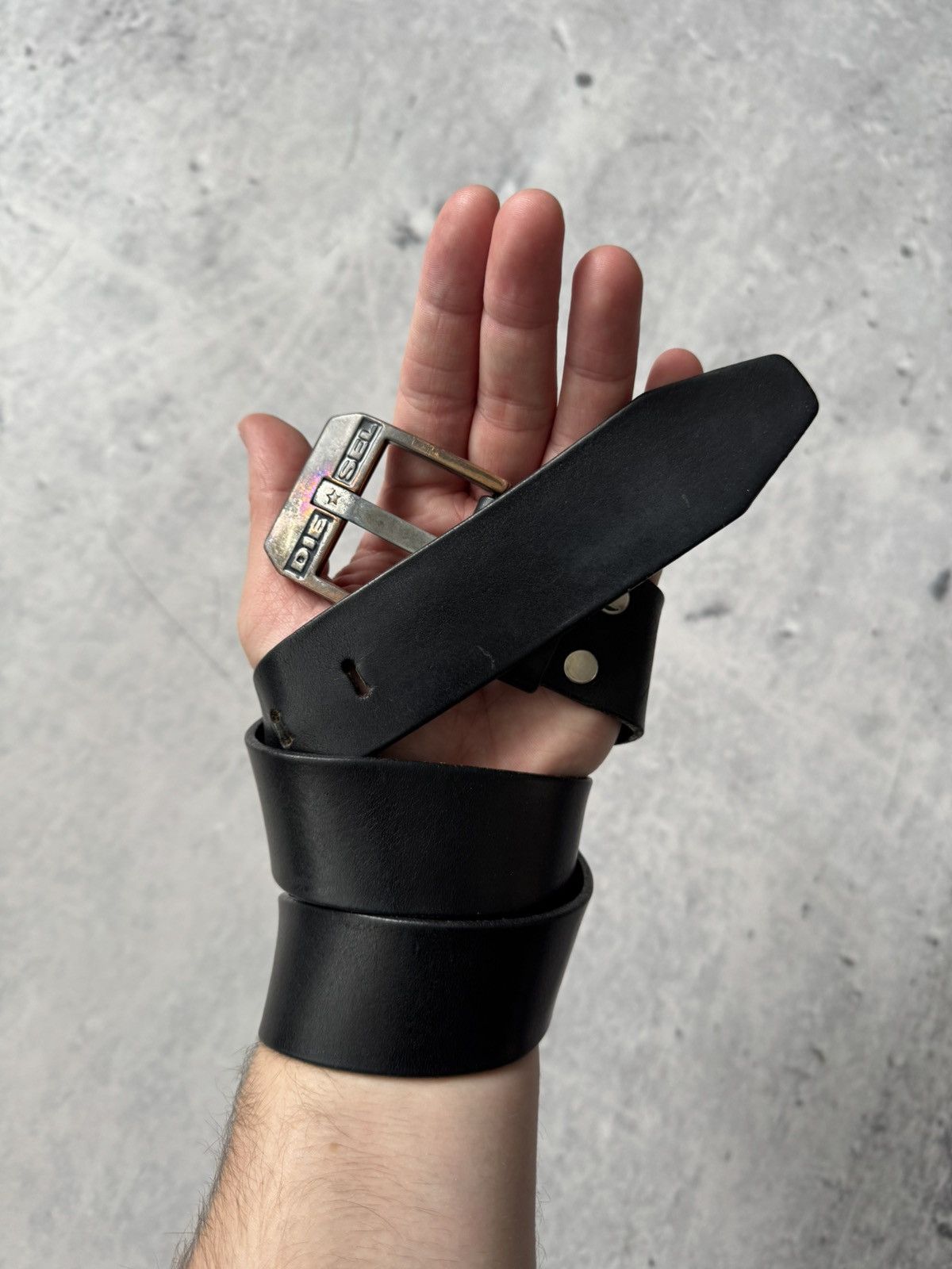 Diesel × Vintage Diesel vintage black belt unisex size 112cm Size ONE SIZE - 1 Thumbnail