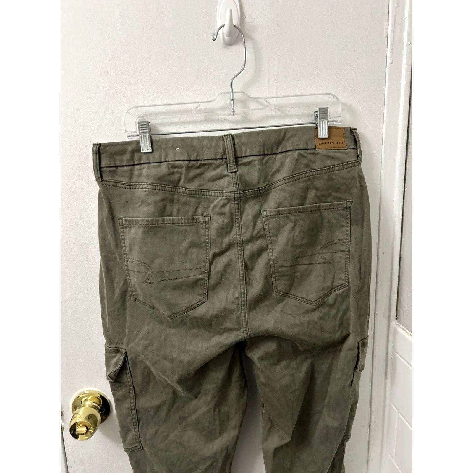 American Eagle Outfitters VINTAGE American Eagle Outfitters Curvy Super Hi-Rise Jegging Womens 16x30 Green Cargo Pants NWT Size 24" / US 00 / IT 34 - 7 Thumbnail
