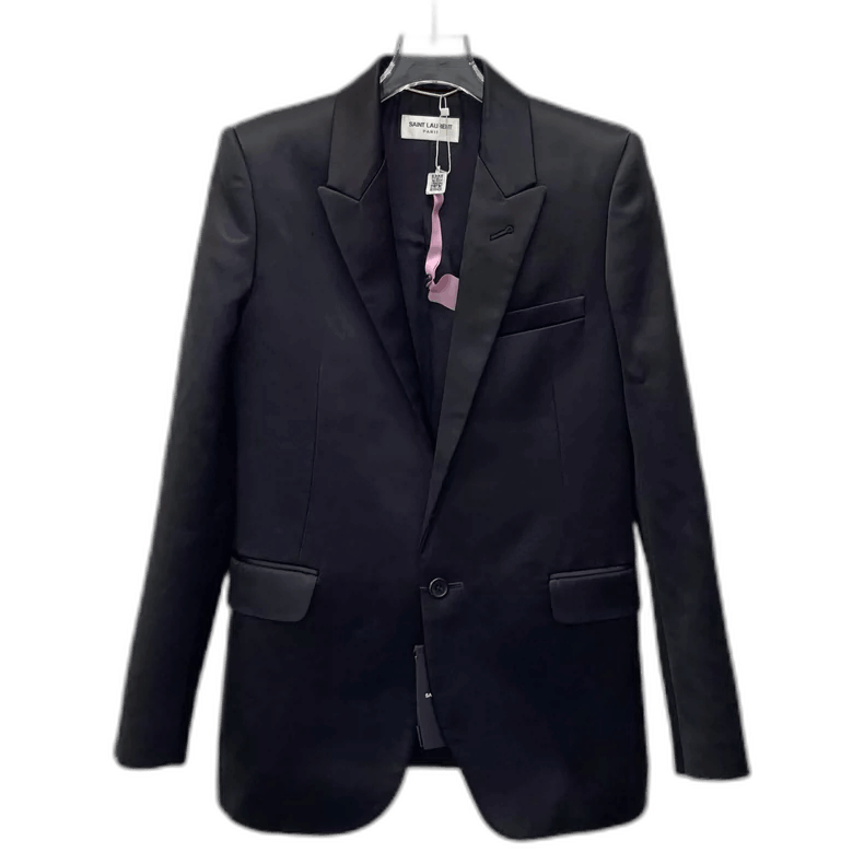 Saint Laurent Paris Saint Laurent Black Long Sleeve Blazer Jacket-2506 Size XXS / US 00 / IT 34 - 1 Thumbnail