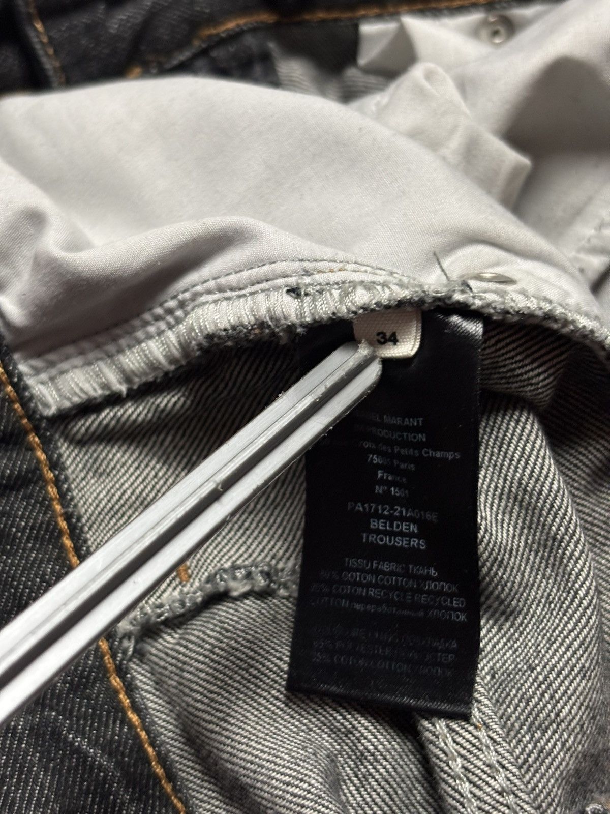 Isabel Marant Etoile Isabel Marant Etoile Belden High Rise Straight Jean Faded 34 Size 25" / US 0 / IT 36 - 14 Thumbnail