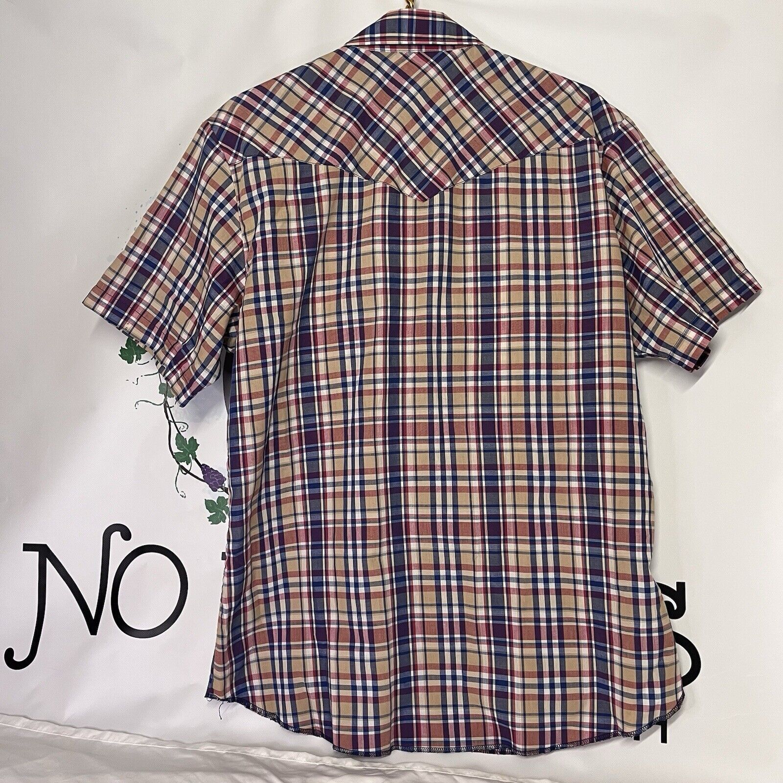 Wrangler Vintage 90’s Short Sleeve Plaid Western Shirt Size US L / EU 52-54 / 3 - 5 Thumbnail