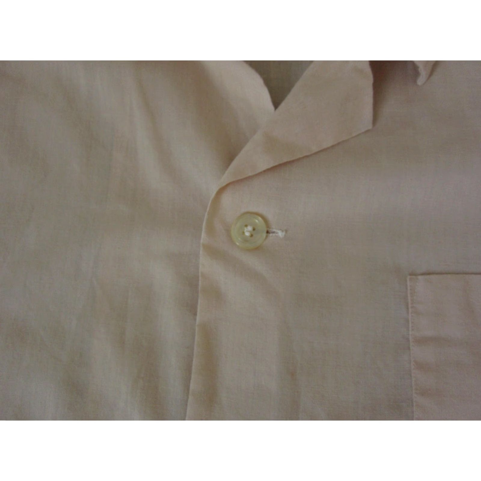 Vintage VINTAGE JC Penney Shirt Adult XL Ivory Cotton Button-Up 70s 90s Mens Pajama Pocketed Crew Collared Long Sleeve Size US XL / EU 56 / 4 - 3 Thumbnail