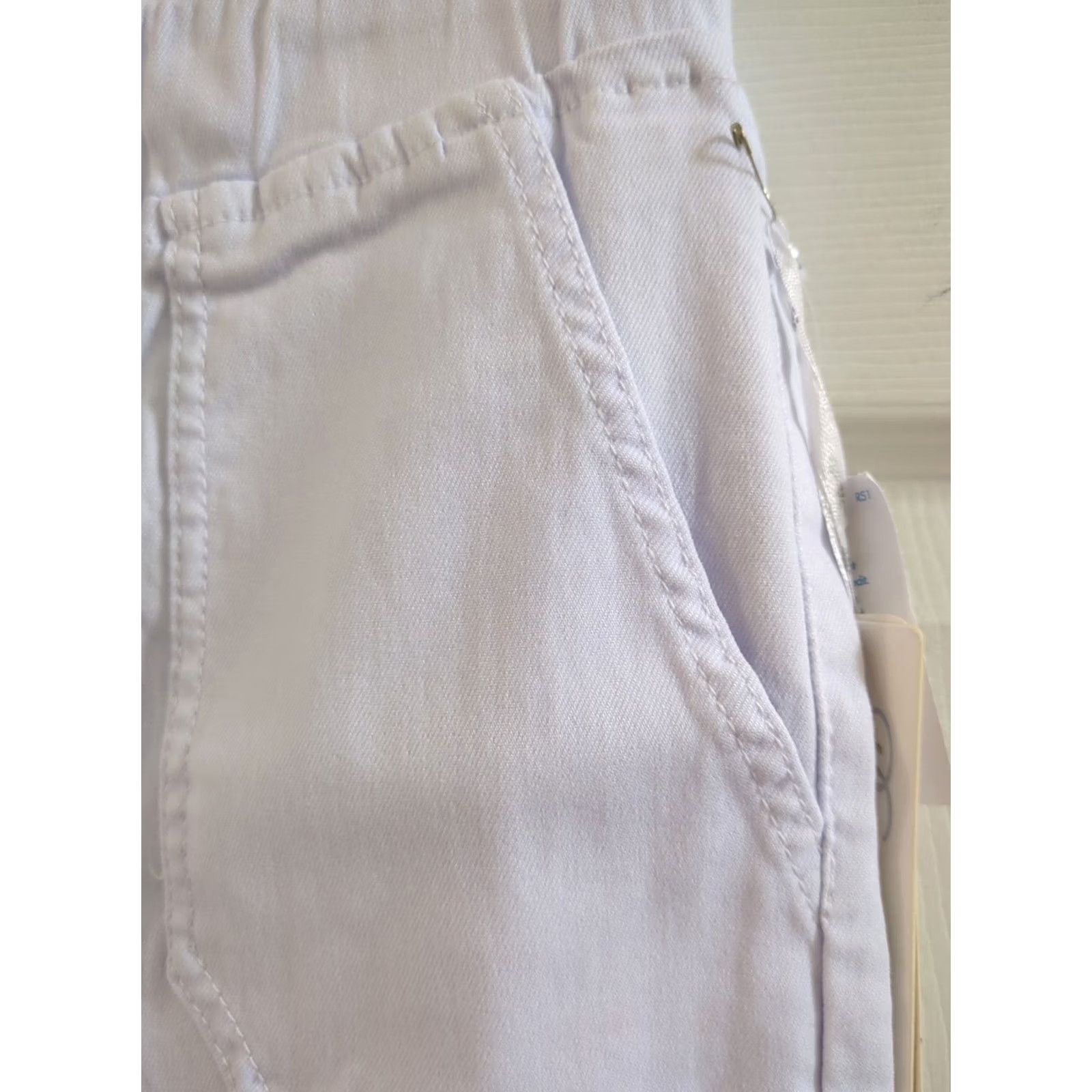 Vintage Roma Jogger Pants White S Regular Women NWT Drawstring Waist Hyper Stretch Size 28" / US 6 / IT 42 - 3 Thumbnail