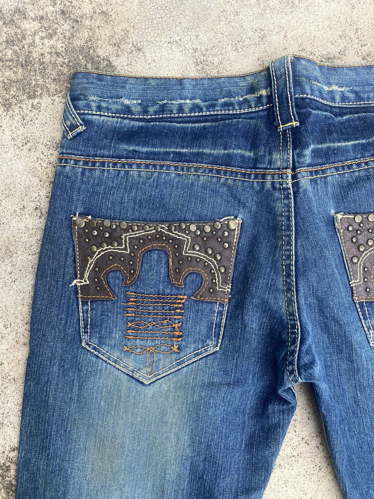If Six Was Nine × Japanese Brand Flare Jeans Icom Distressed Pierced Size US 32 / EU 48 - 21 Thumbnail