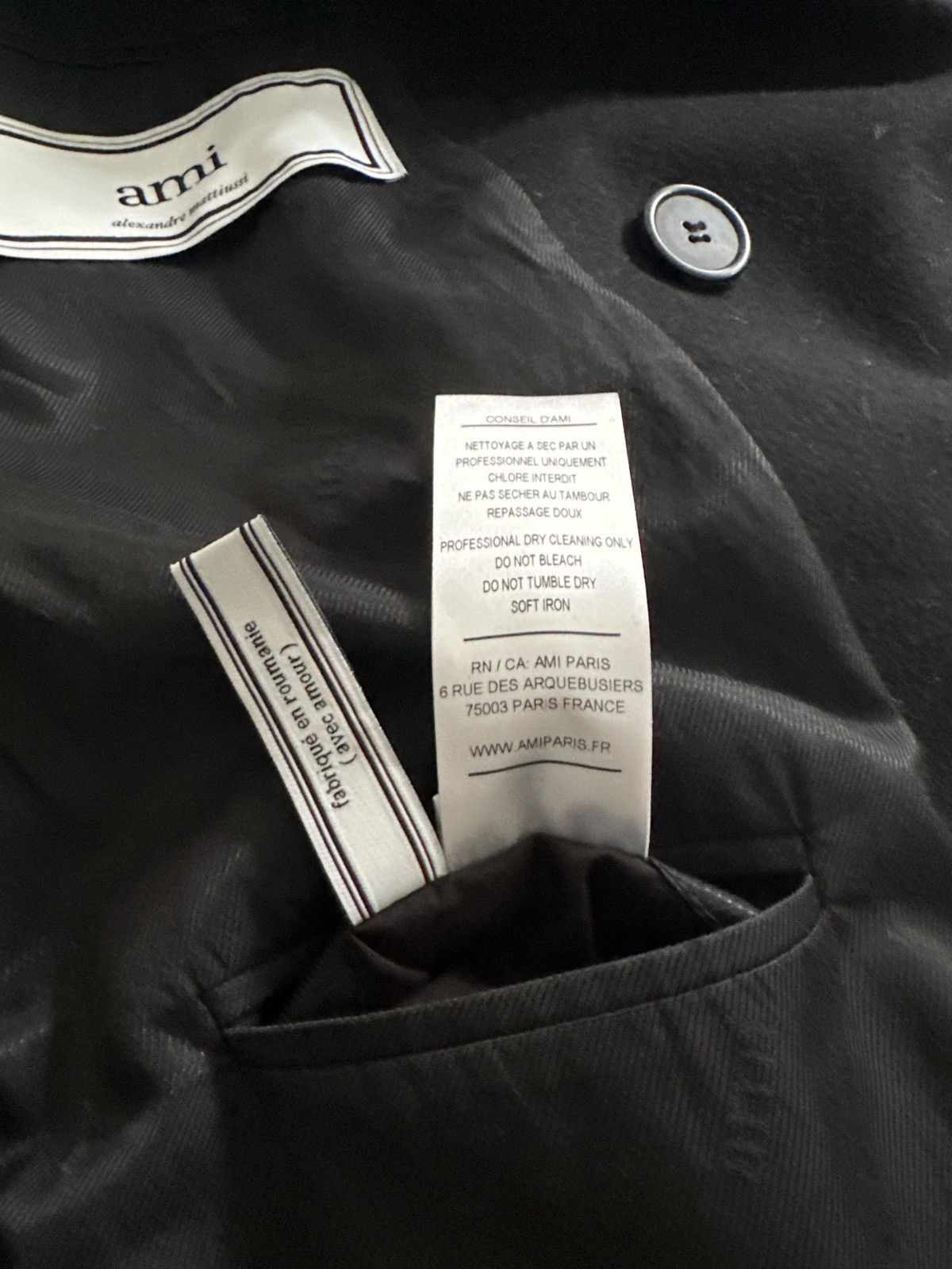 AMI Ami wool coat in black Size US M / EU 48-50 / 2 - 6 Thumbnail