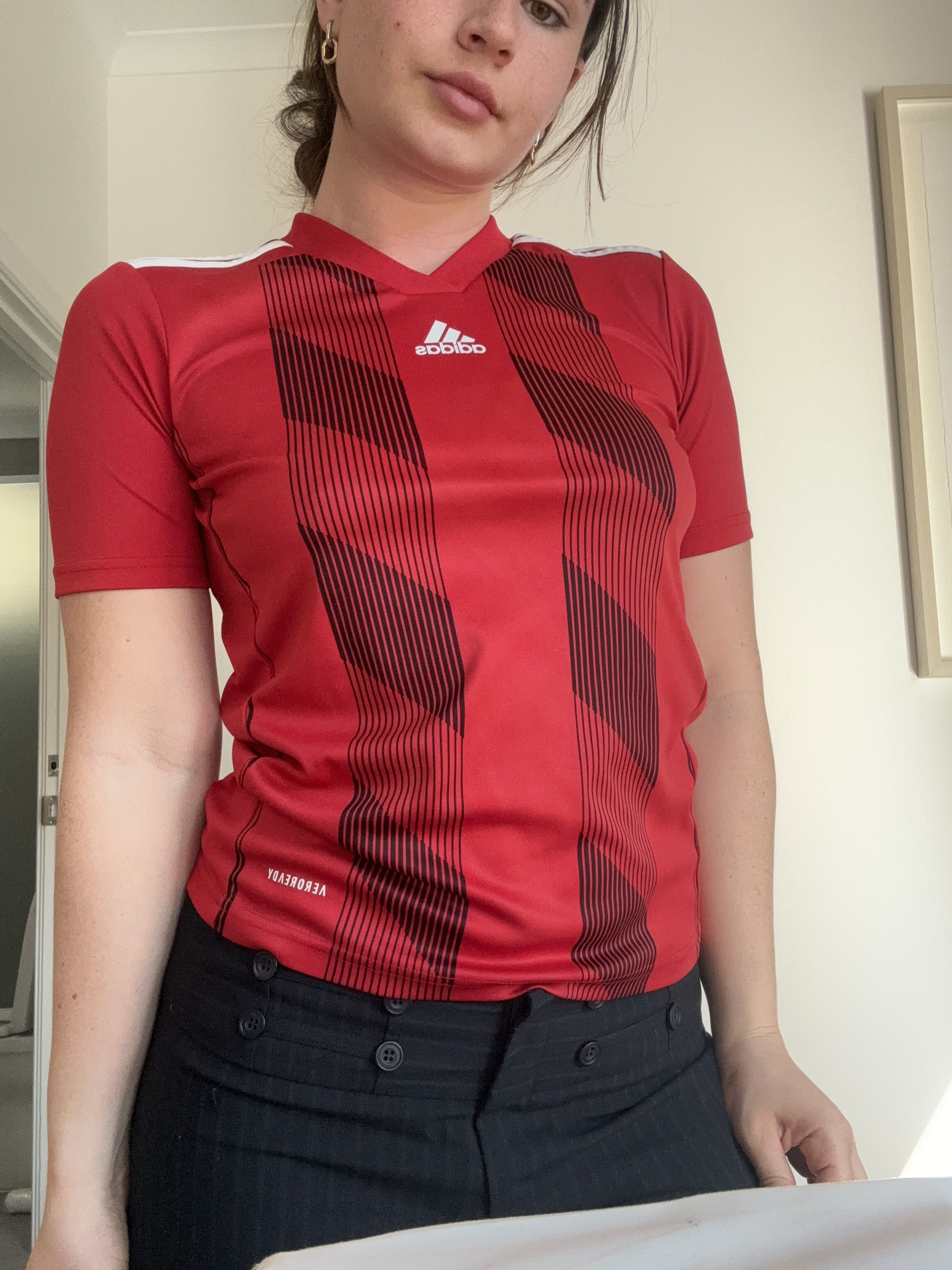 Adidas Short sleeve baby tee soccer top Size XS / US 0-2 / IT 36-38 - 1 Thumbnail