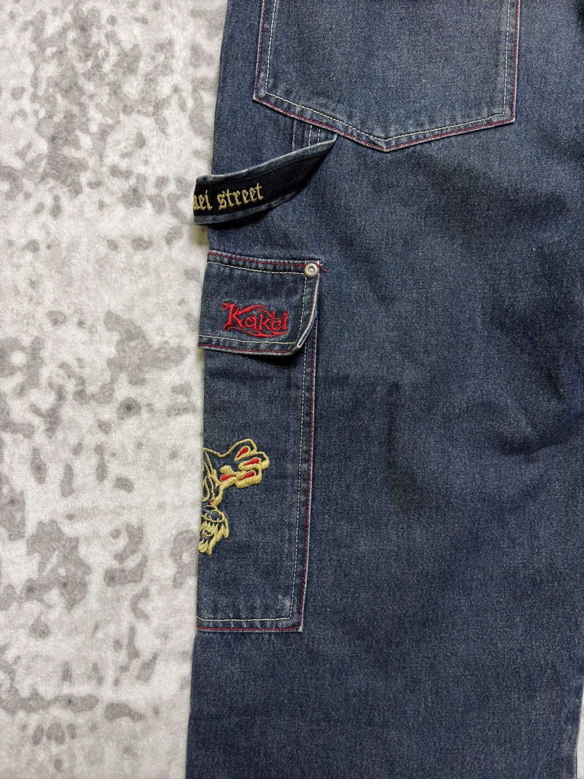 Japanese Brand Y2k Kakei Street Baggy Carpenter Denim Dragon Embroidery Size US 32 / EU 48 - 15 Thumbnail