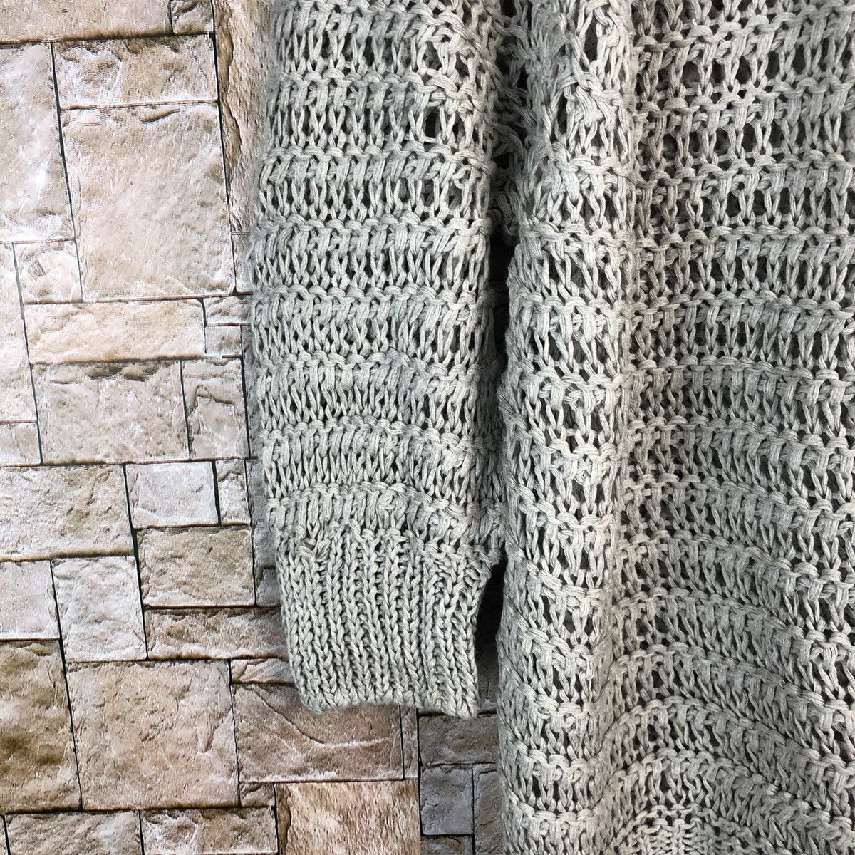 Homespun Knitwear Galevie Vie Grey crochet vintage Knitwear #A507 Size S / US 4 / IT 40 - 7 Thumbnail