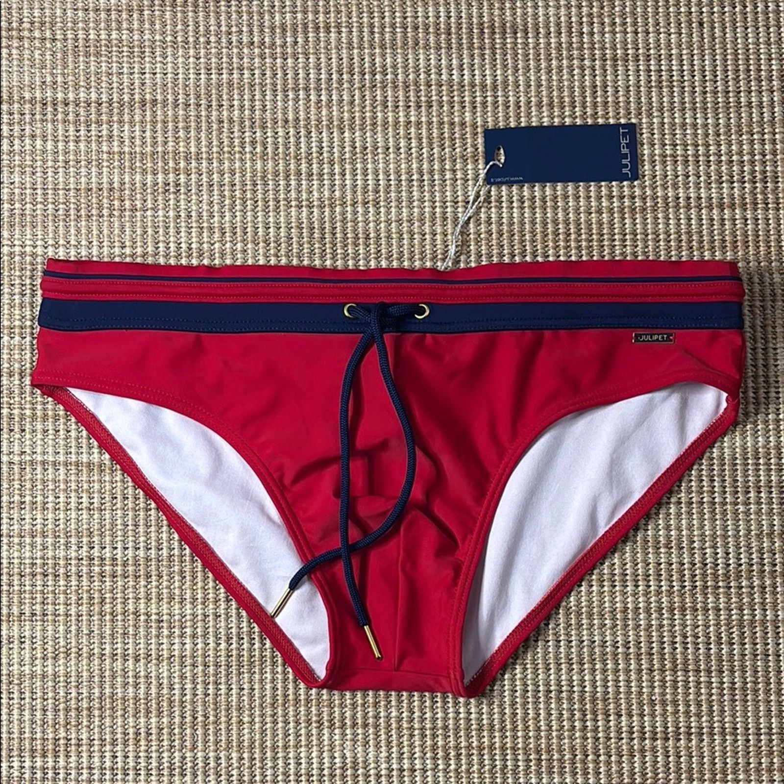 Other NWT Julipet Sporty Red and Blue Swim Trunks Size L Size ONE SIZE - 1 Thumbnail