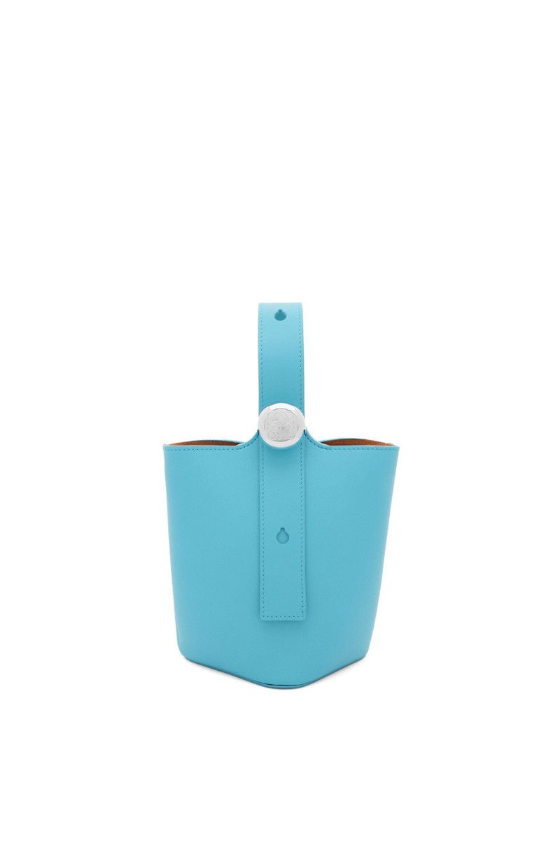 Loewe o1in1g0526 Size:OS / Mini Pebble Bucket Smooth Calfskin Blue Size ONE SIZE - 3 Thumbnail