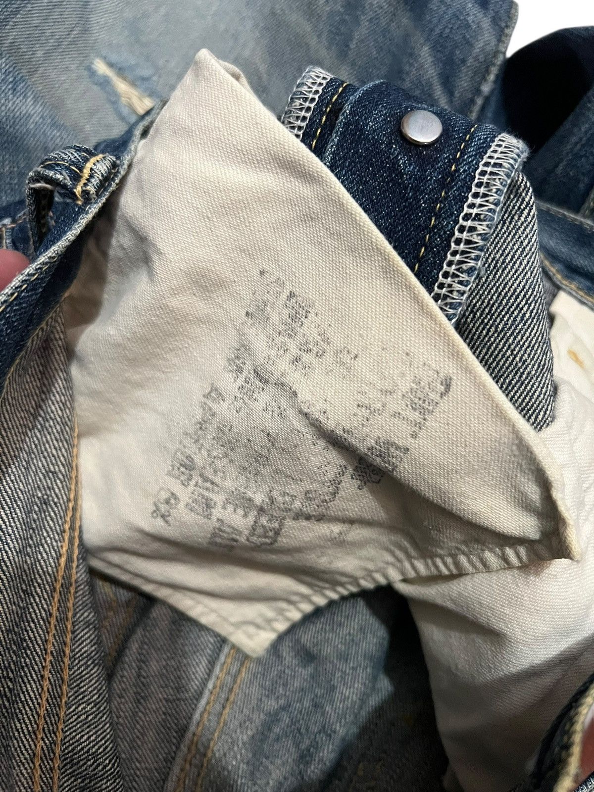 Japanese Brand Vintage Japanese Brand Selvedge Distressed Jean Japan Size US 28 / EU 44 - 14 Thumbnail