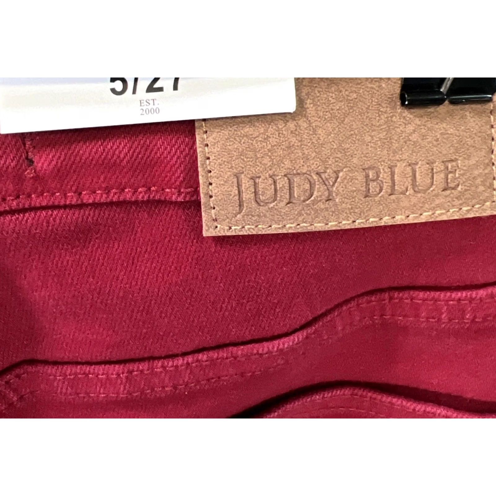 Vintage Judy Blue Jeans Women’s 5/27 Scarlett High Rise Denim Tapered Regular Stretch NWT Red Denim USA 28in Inseam Jeans Women Size 26" / US 2 / IT 38 - 4 Thumbnail