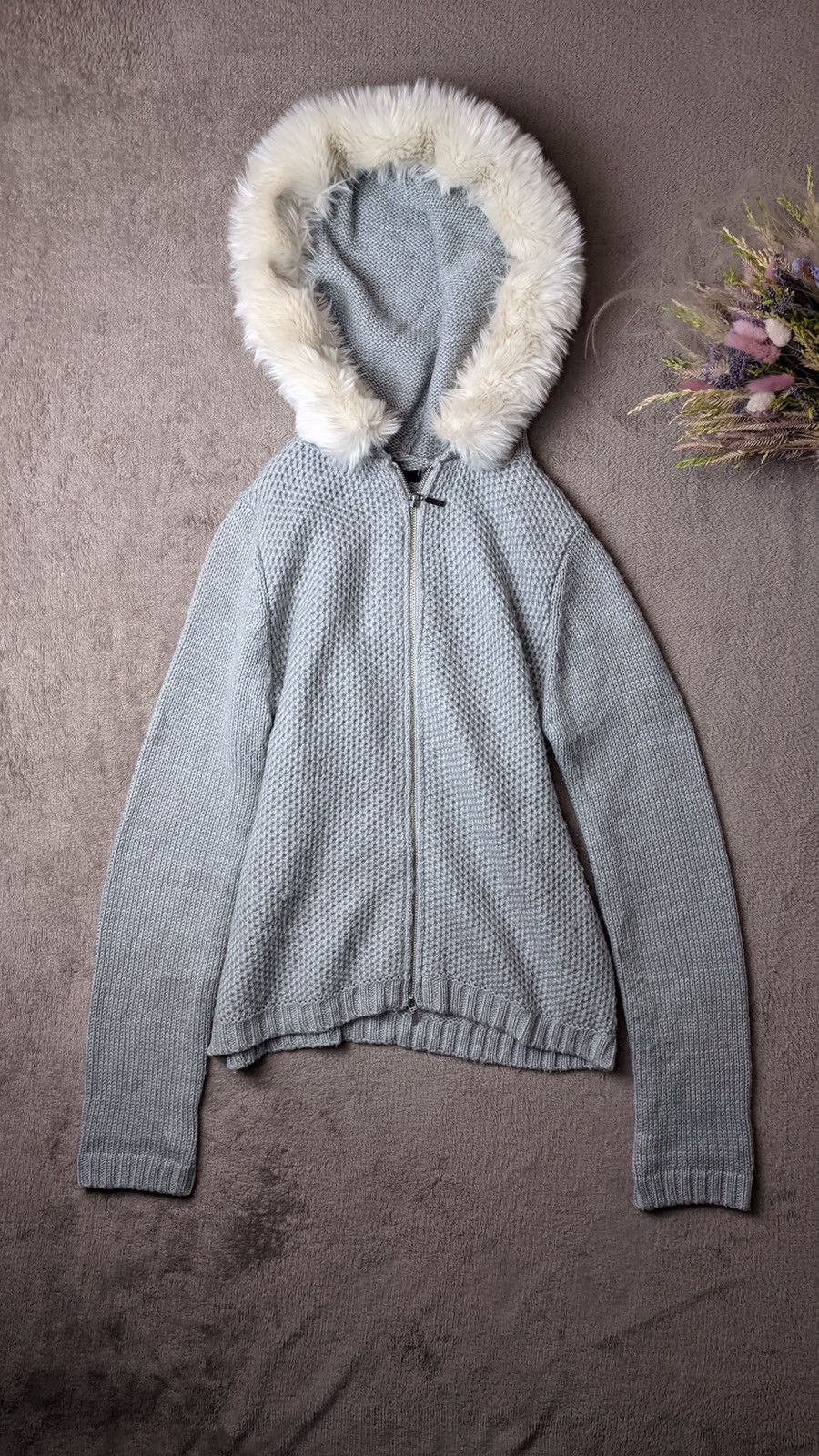 トップス 2000s G.O.A rabbit fur zip hoodie Goa Fur Zip-Ups Now