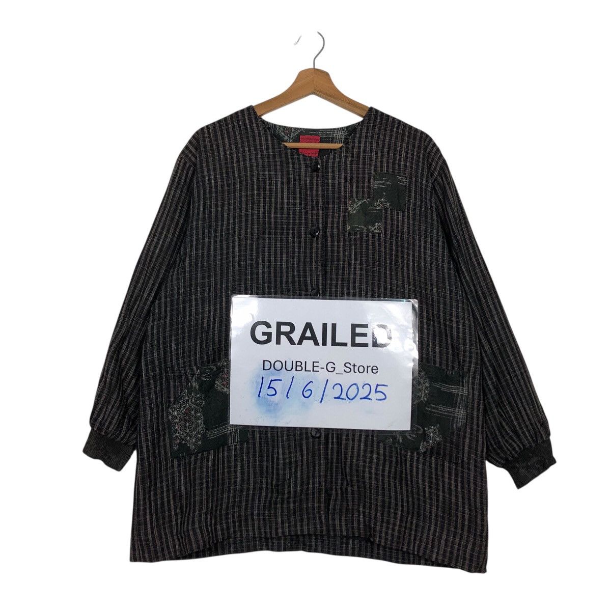 Japanese Brand Vintage Hickory Chore Design Long Sleeve Ogran Issey Miyake Size US L / EU 52-54 / 3 - 1 Thumbnail
