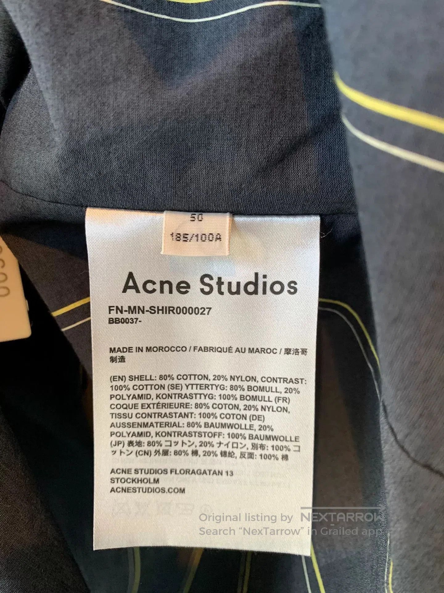 Acne Studios Acne Studios Striped Long Sleeve Shirt. Size US L / EU 52-54 / 3 - 4 Thumbnail