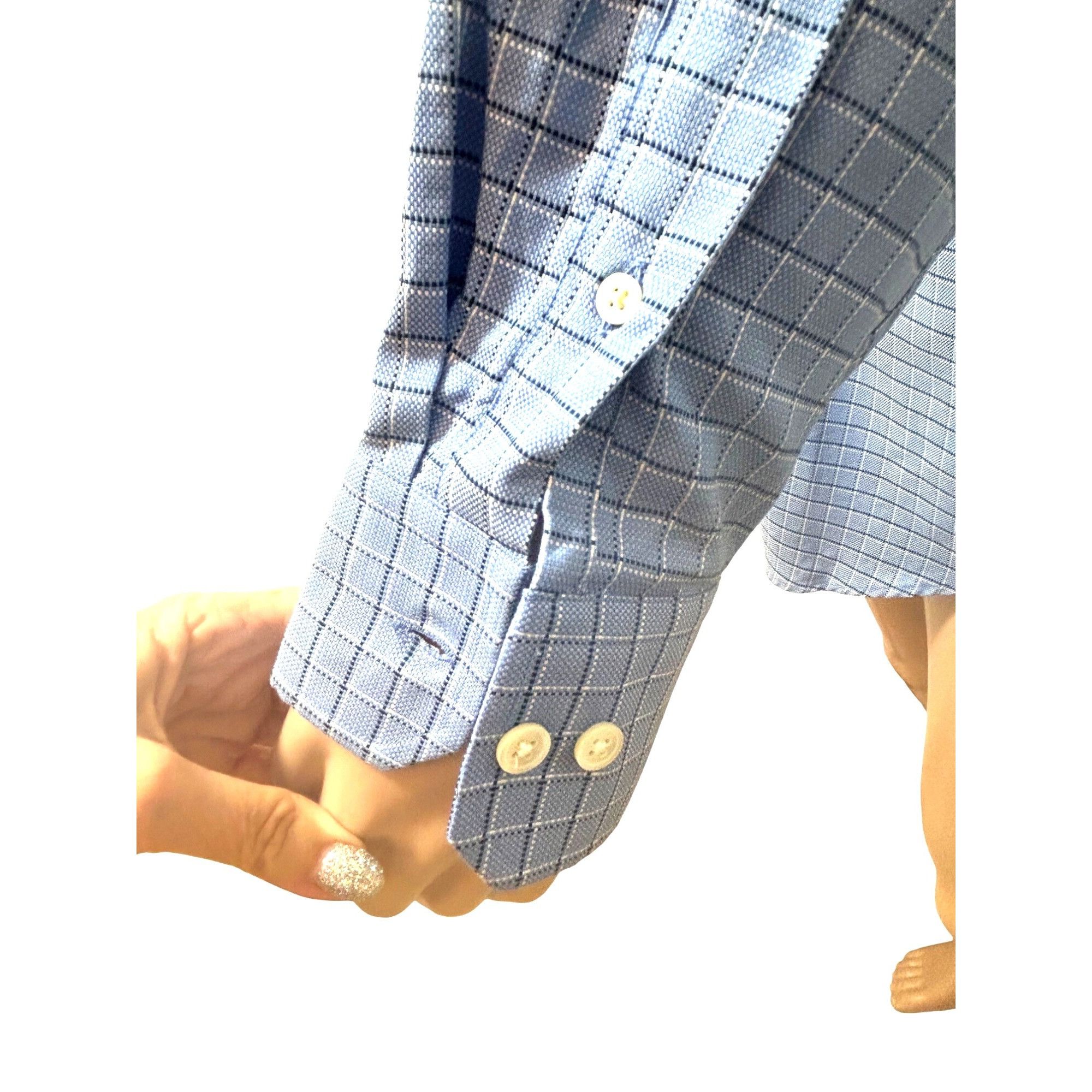Banana Republic Banana Republic Men’s Shirt L Blue Check Long Sleeve Button Size US L / EU 52-54 / 3 - 5 Thumbnail