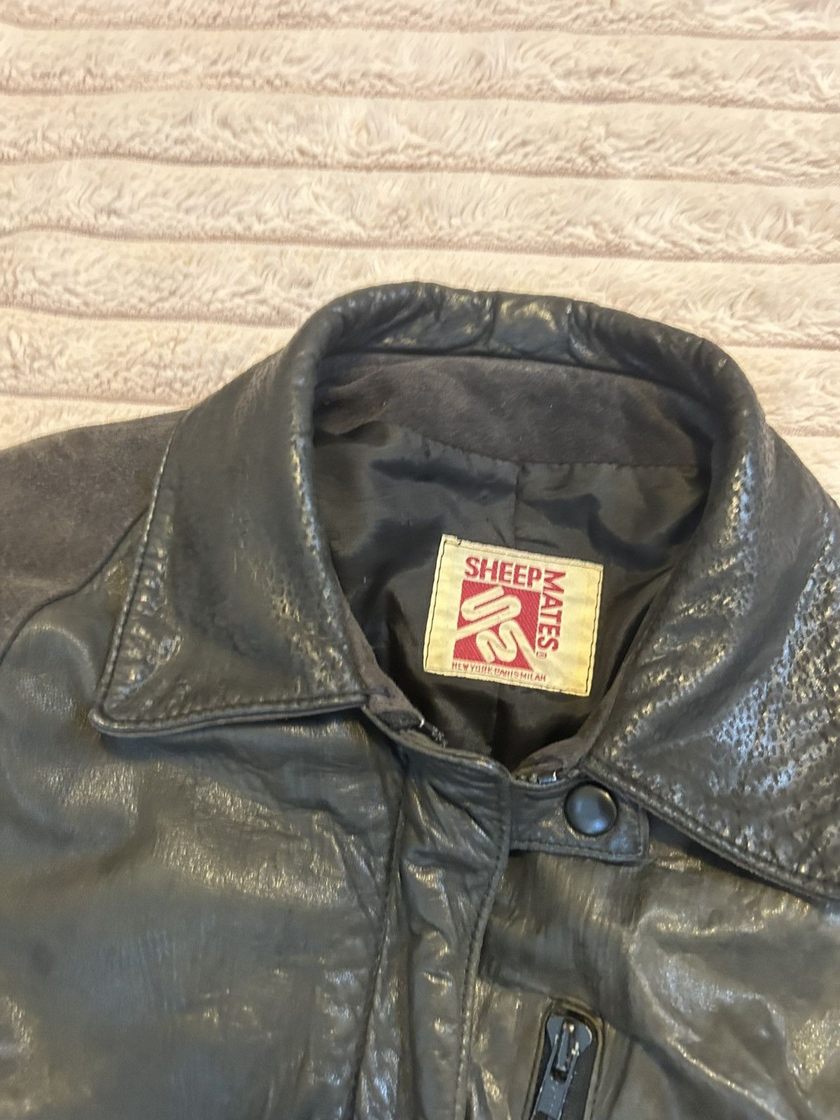 Vintage Vintage Sheep Mates Leather Moto Jacket Size US M / EU 48-50 / 2 - 3 Thumbnail