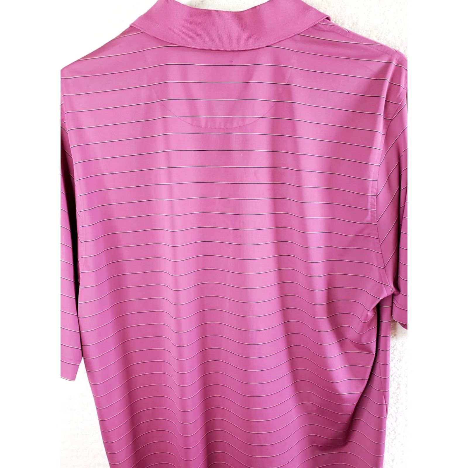 Vintage Donald Ross Shirt Mens M Purple Men striped Polo Golf size short sleeve Size US M / EU 48-50 / 2 - 7 Thumbnail