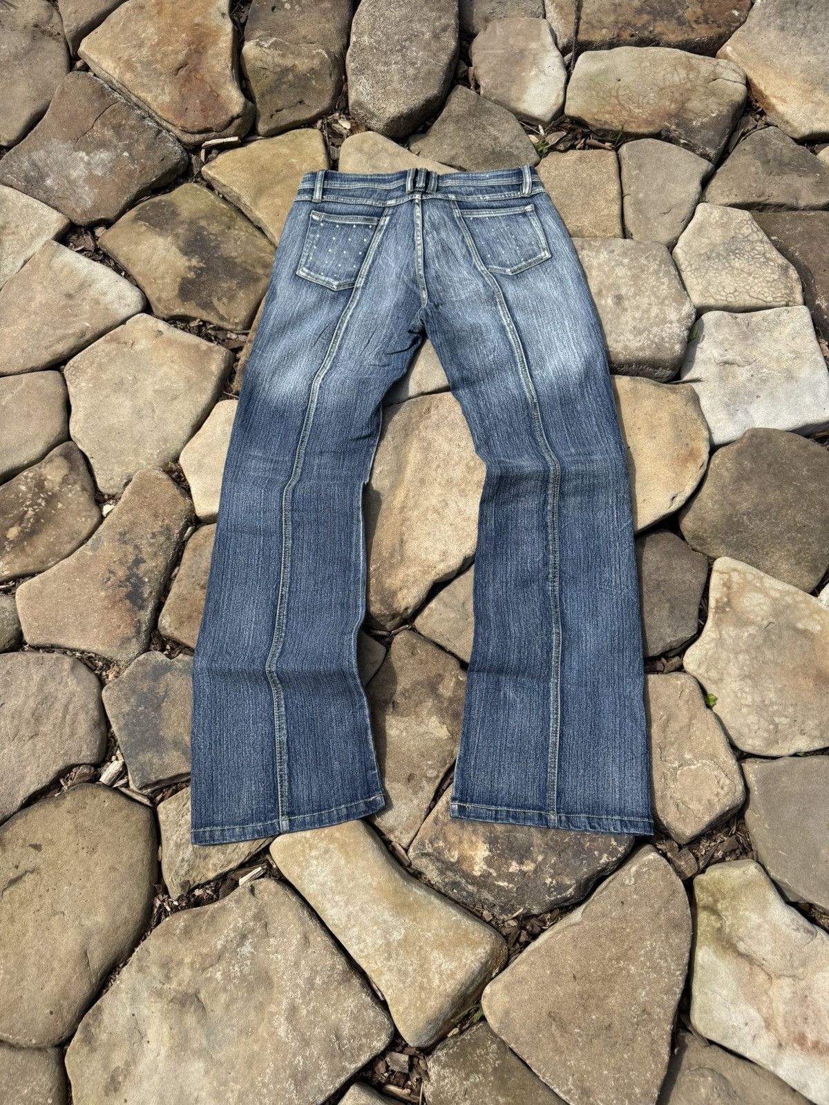 Vintage Vintage If Six Was Nine Style Faded Flared Y2k Pants Size 36" / US 14 / IT 50 - 2 Thumbnail
