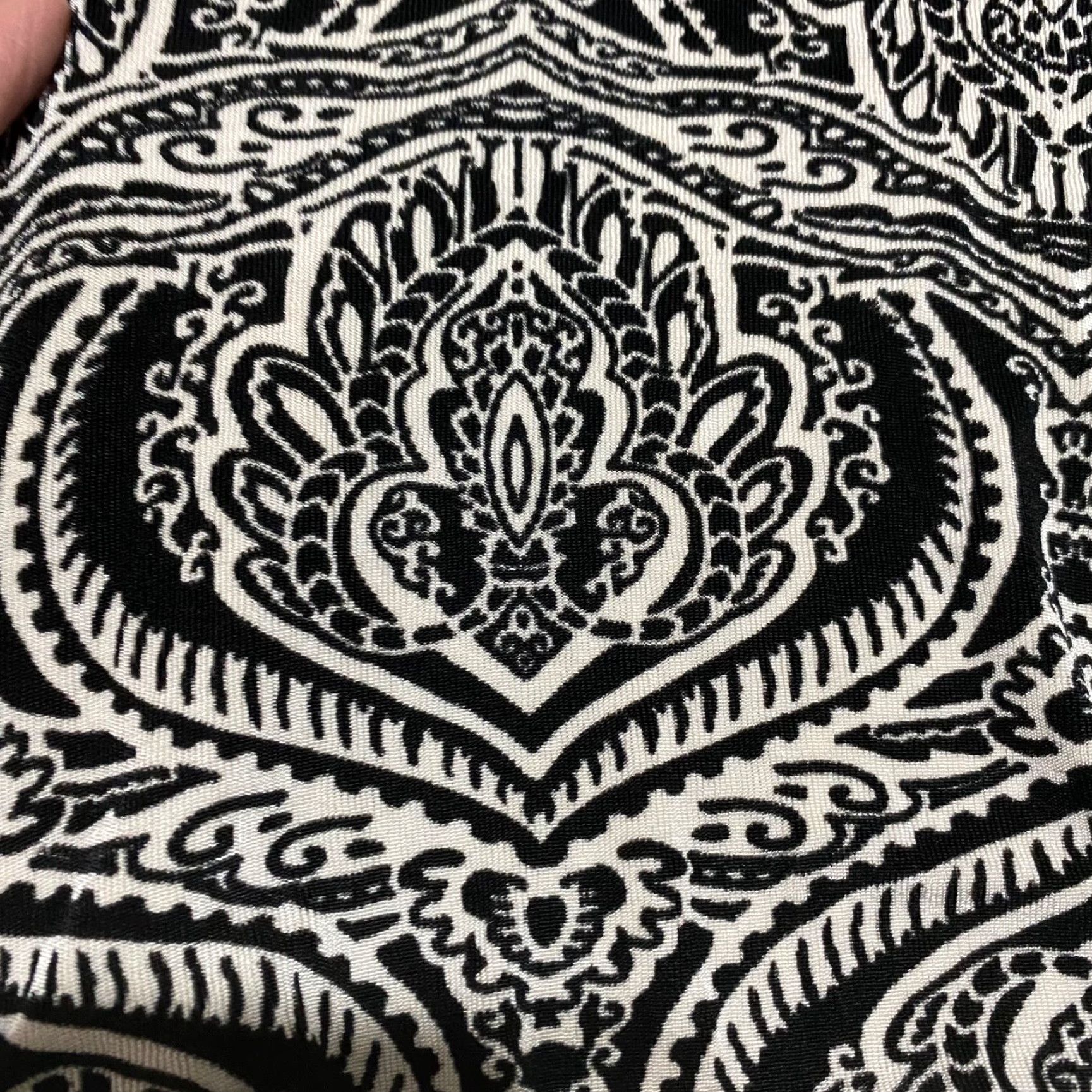 Vintage Chico's Womens Large Sweater Cardigan Black Paisley 3/4 Sleeve Open Front Tie – Regular Size L Women's Knit Shirt Size L / US 10 / IT 46 - 4 Thumbnail