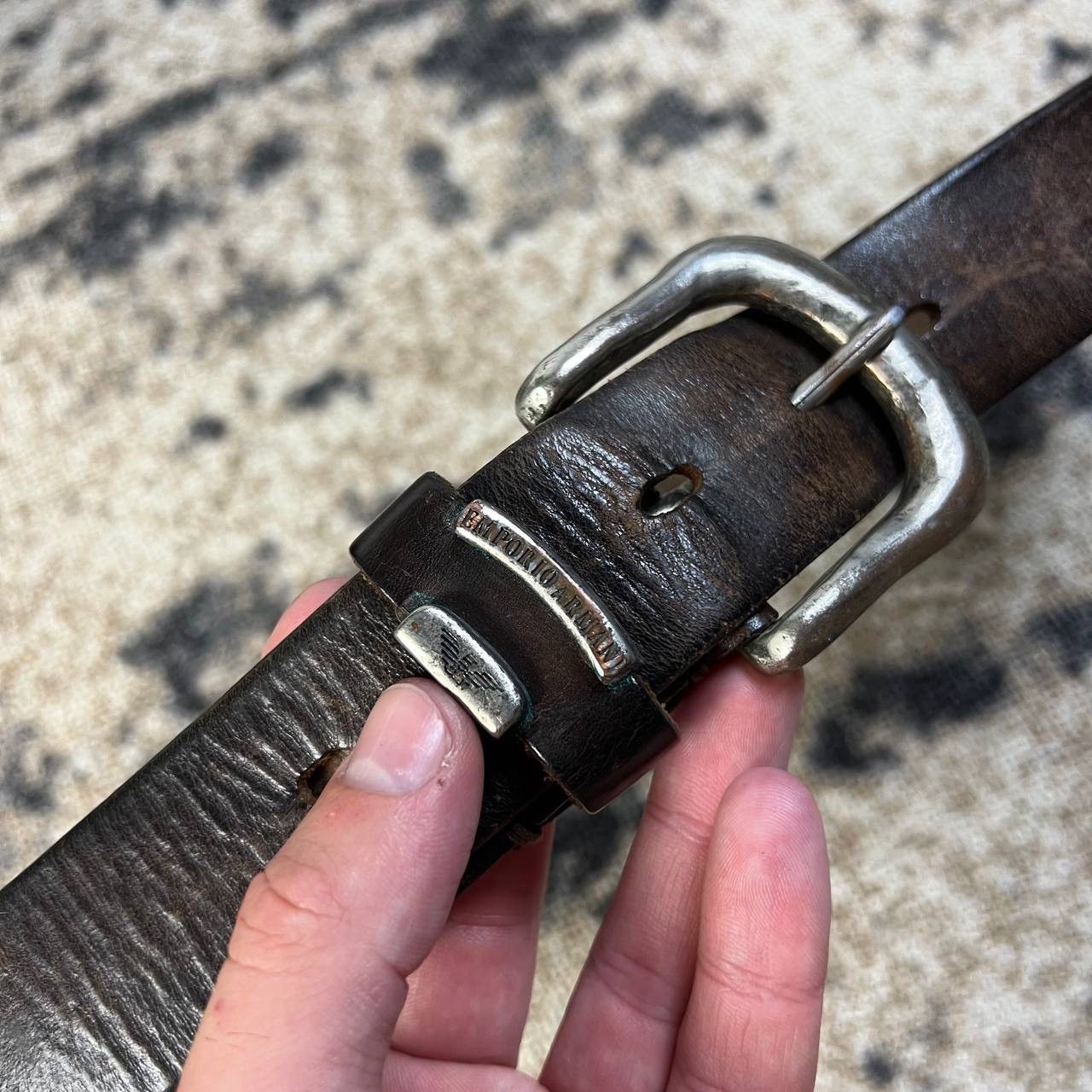 Emporio Armani Emporio Armani Vintage Y2K Luxury Leather Belt Size ONE SIZE - 3 Thumbnail