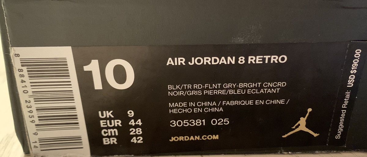 Jordan Brand Air Jordan 8 Aqua (2015) Size US 10 / EU 43 - 19 Thumbnail