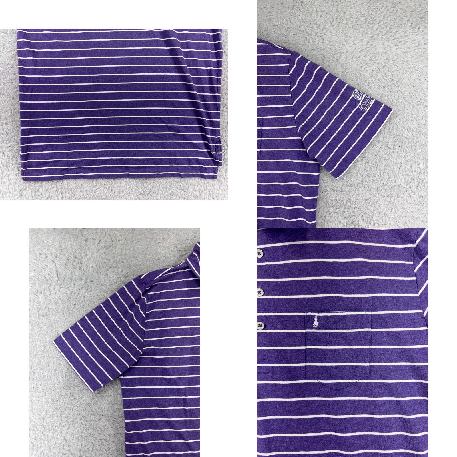 Ralph Lauren Ralph Lauren Polo Shirt Mens Large Purple Polo Shirt Collared Embroidered Logo Golf Sports Knit Cotton Short Sleeve Shirt Size US L / EU 52-54 / 3 - 8 Thumbnail