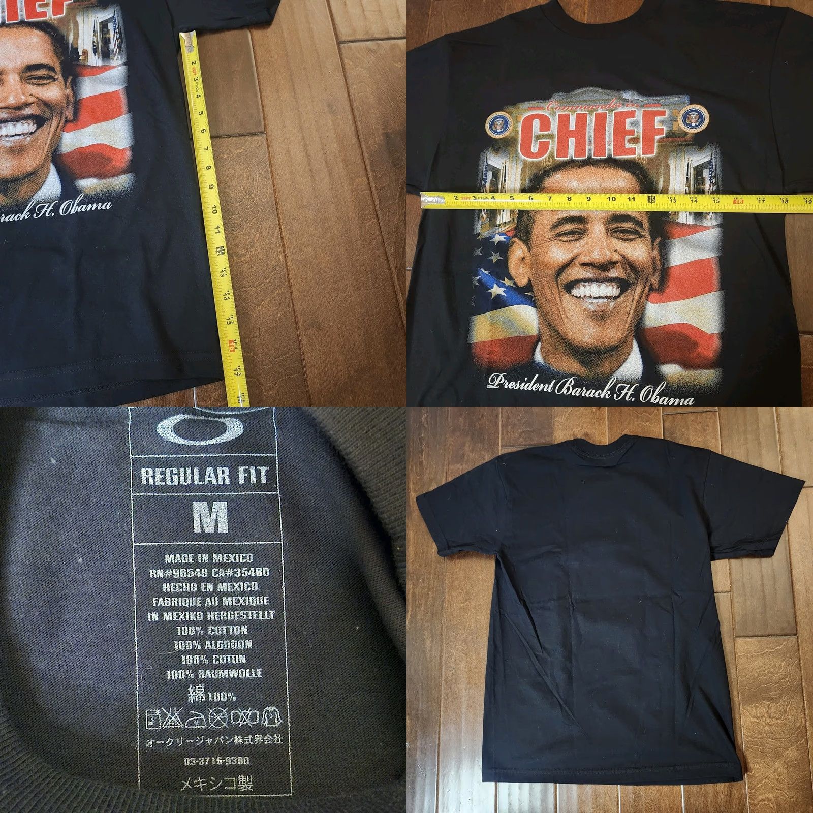 Vintage Barack Obama T Shirt Adult M Black USA President Graphic Print Crew Neck Short Sleeve Patriotic 44th Size US M / EU 48-50 / 2 - 8 Thumbnail