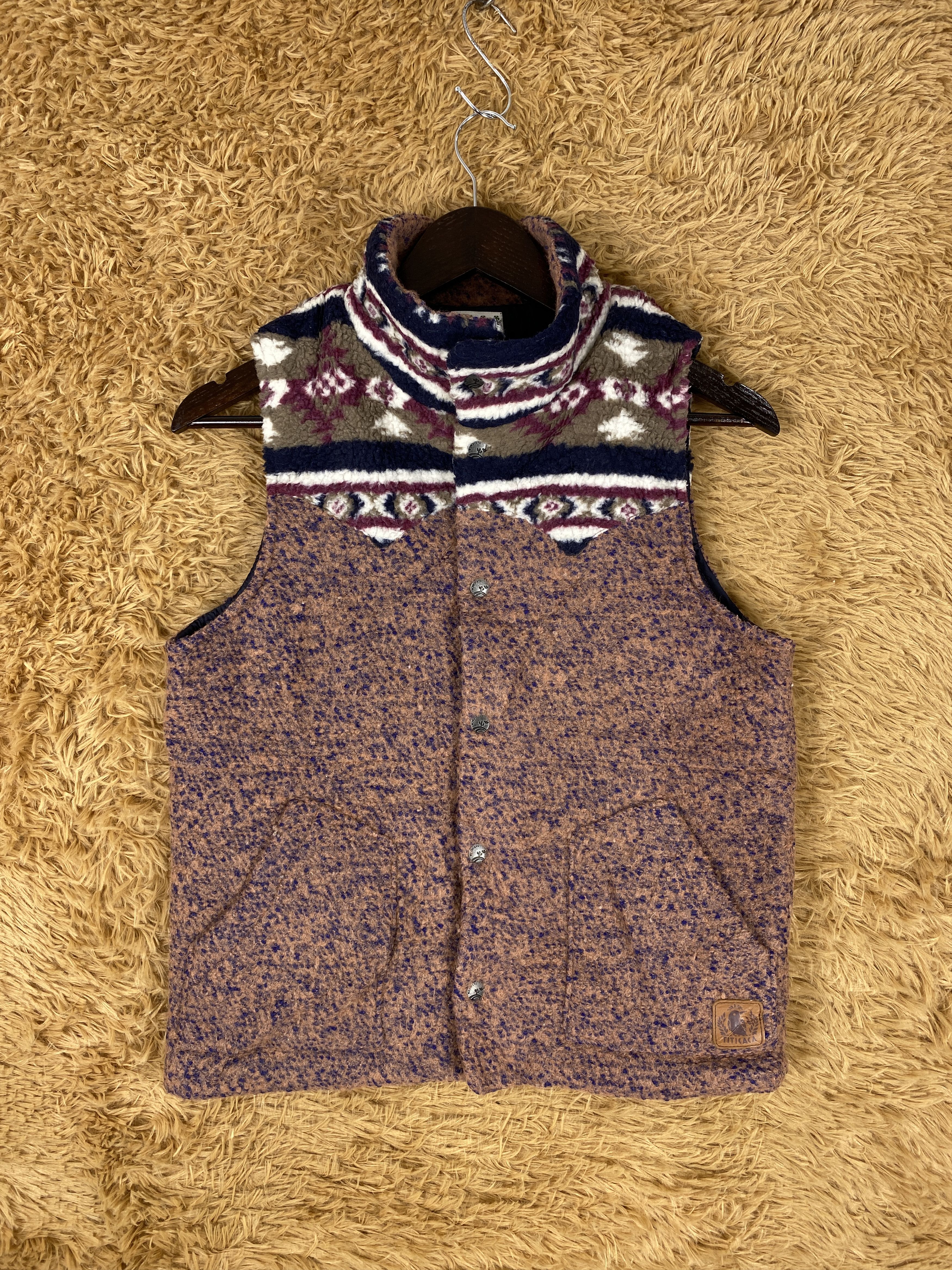 Japanese Brand Vintage Titicaca Native Navajo Wool Vest Size US S / EU 44-46 / 1 - 1 Thumbnail