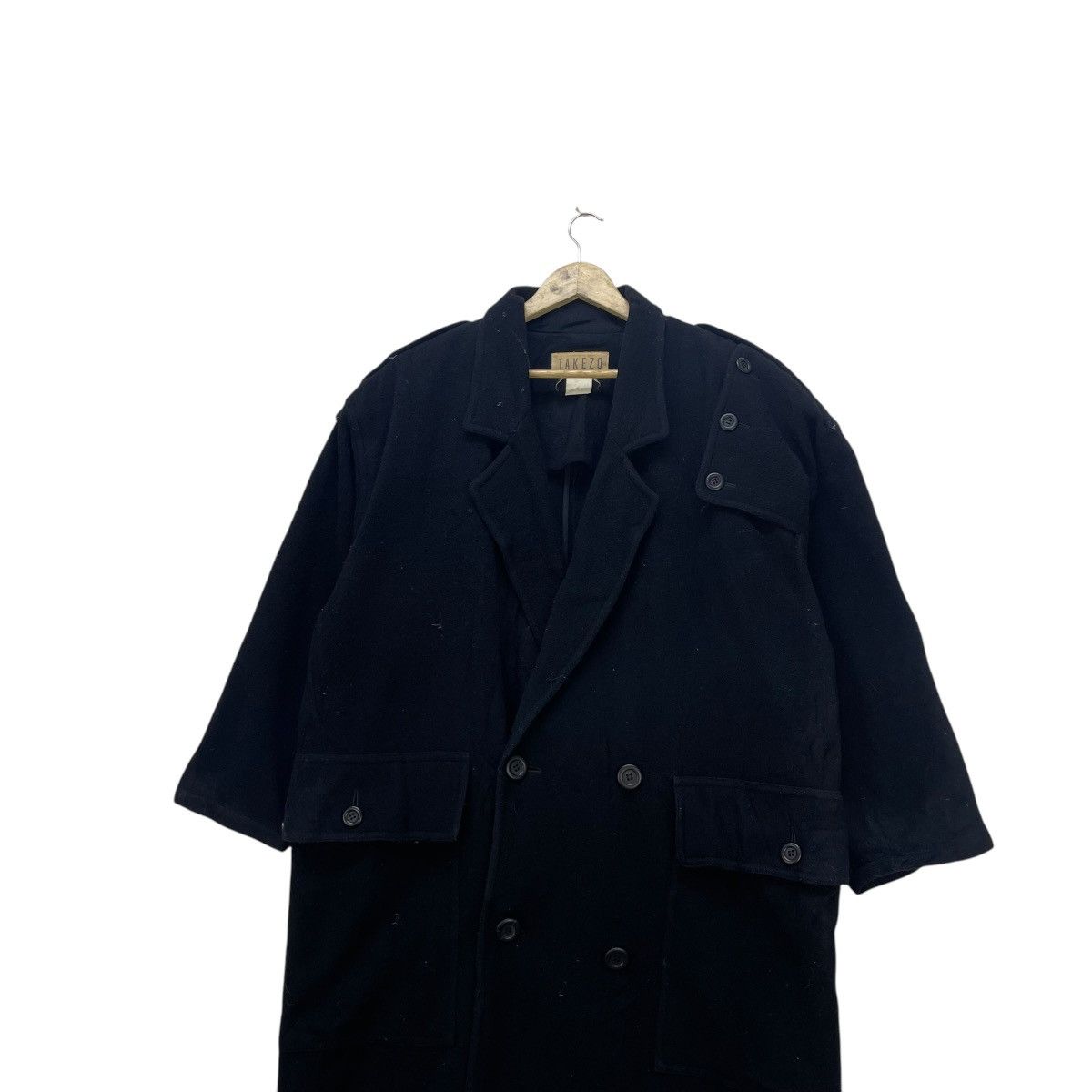 Japanese Brand 💥Vtg Japanese Brand Takezo Wool Long Coat Double Breasted Size US M / EU 48-50 / 2 - 3 Thumbnail