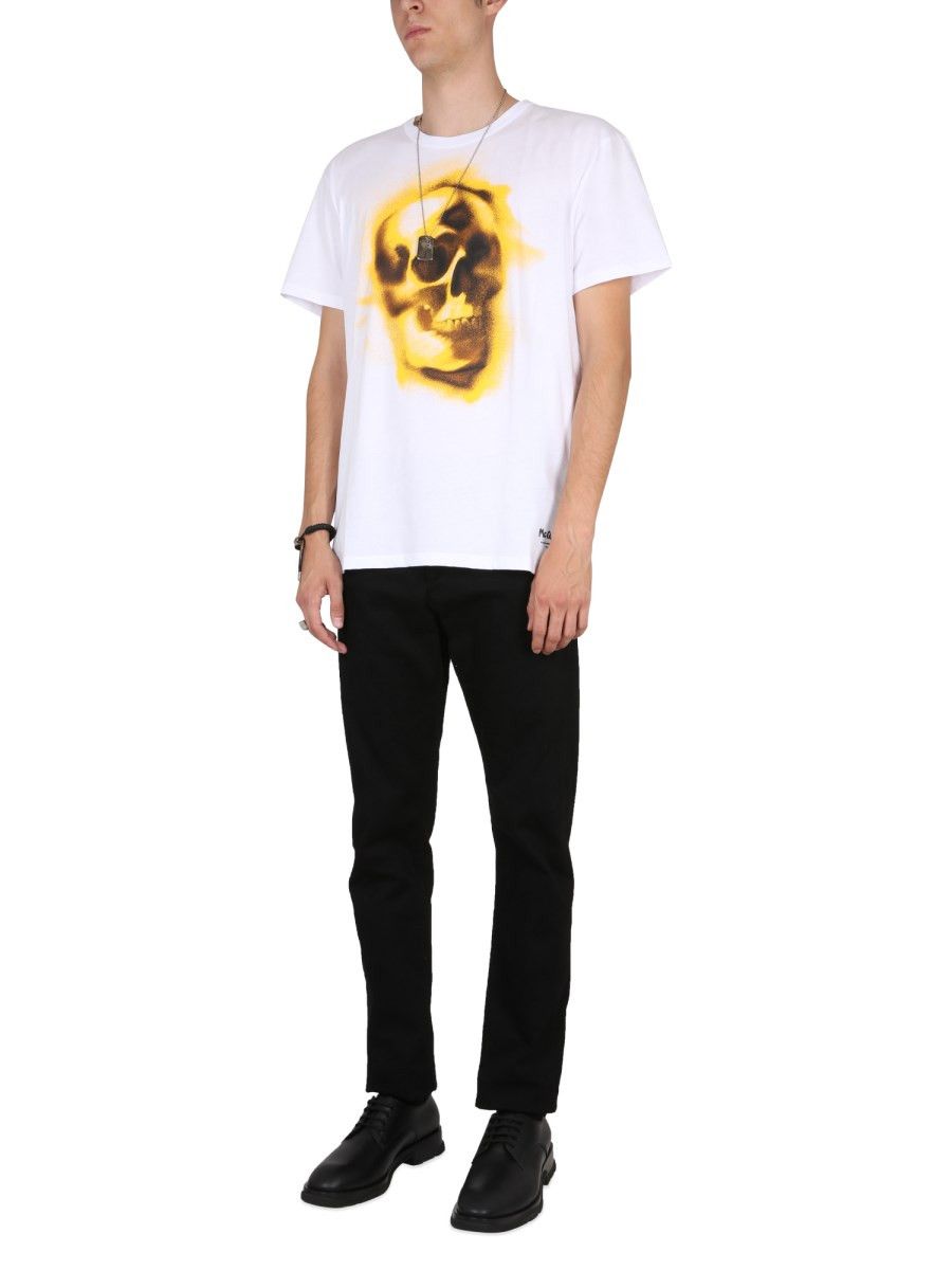 Alexander McQueen o1y1024 T-Shirt In White Size US L / EU 52-54 / 3 - 2 Thumbnail