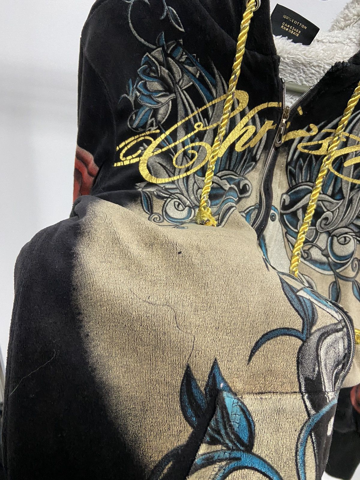 Christian Audigier × Ed Hardy × Vintage Ed Hardy Christian Audigier Zip Hoodie Big Logo Vintage Size M / US 6-8 / IT 42-44 - 9 Thumbnail