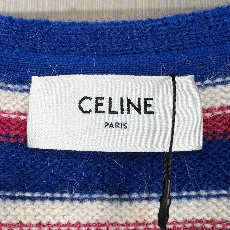 Celine Celine Star Striped Wool Knit Cardigan Size US S / EU 44-46 / 1 - 5 Thumbnail