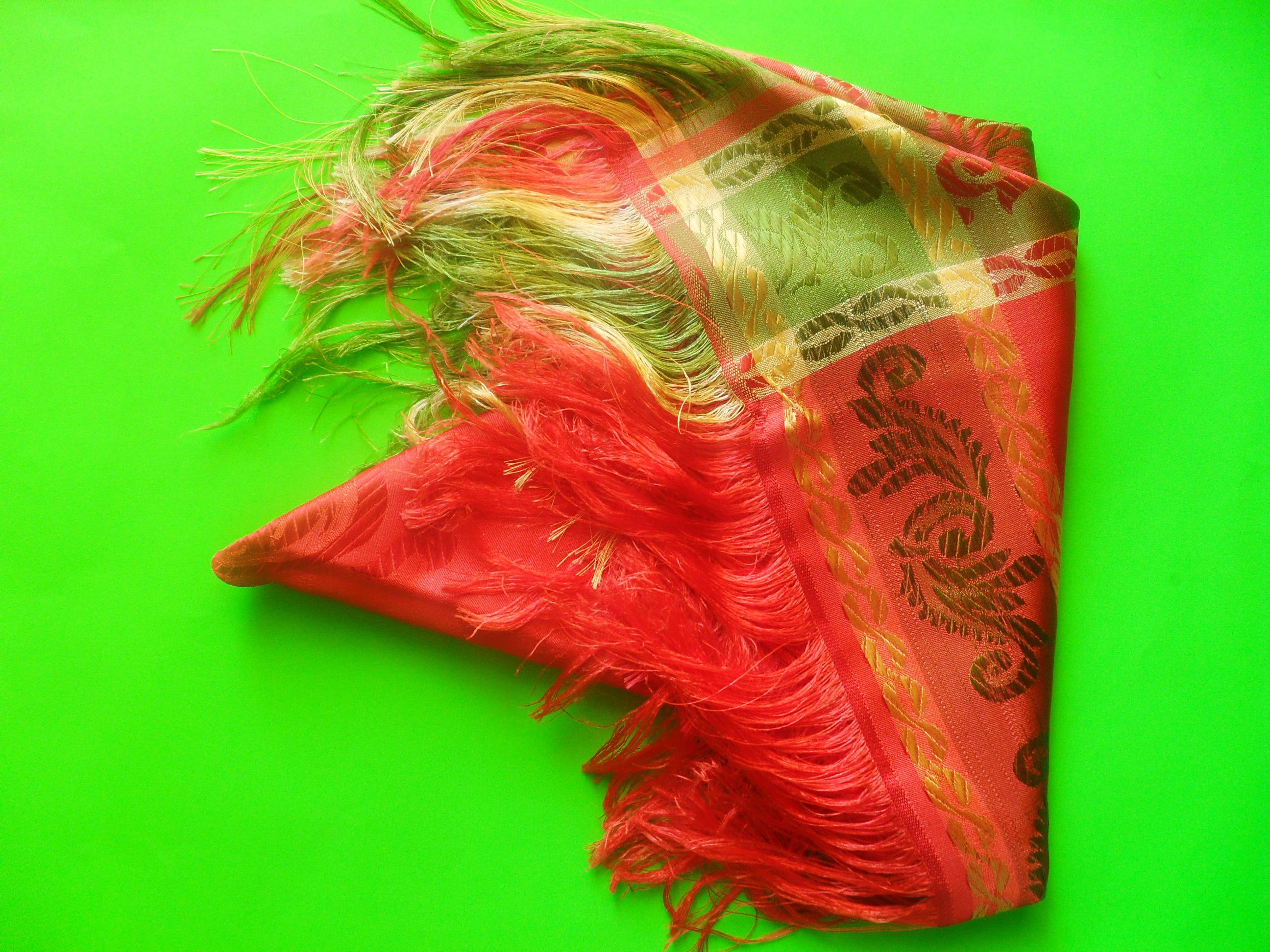 Other Multicolored scarf with fringes in vegetable silk. Size ONE SIZE - 5 Thumbnail