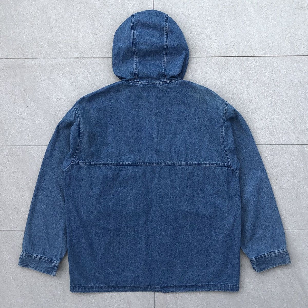GU Vintage GU Double Pocket Denim Parka Jacket With Hoodie Size US L / EU 52-54 / 3 - 14 Thumbnail
