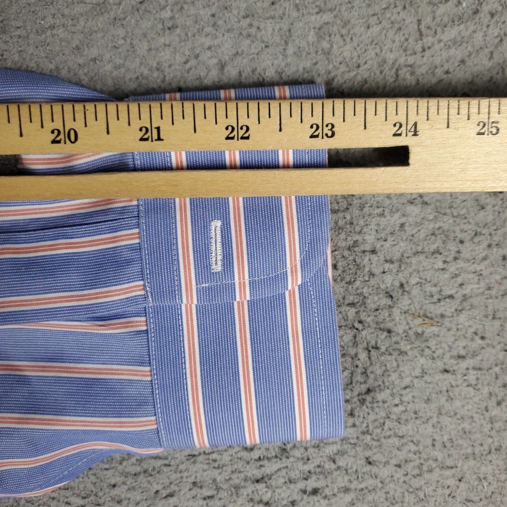Brooks Brothers Brooks Brothers Dress Shirt Mens 16.5 Blue Striped Button-Up Long Sleeve Regular Fit Size 42R - 7 Thumbnail