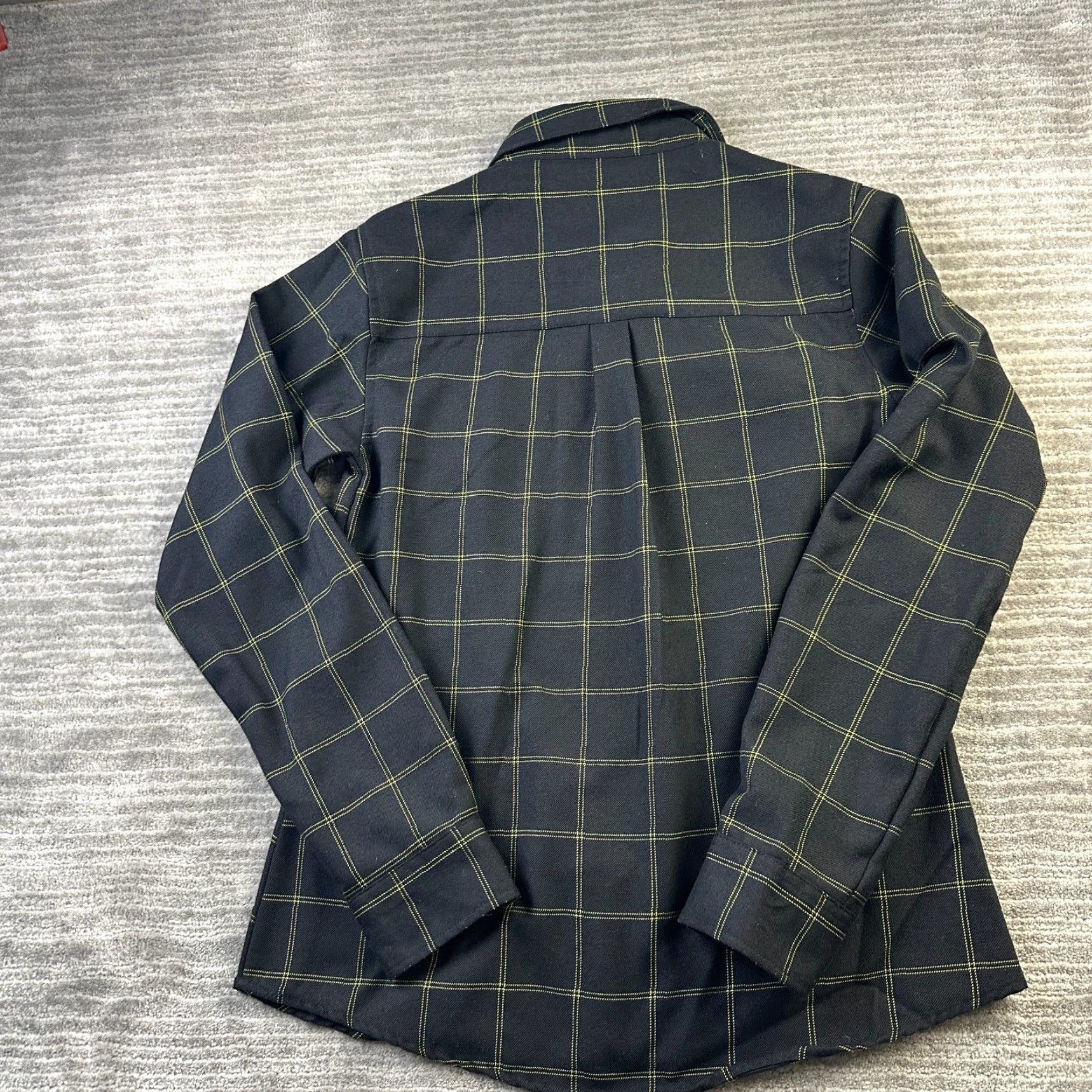 Vintage Dixxon Flannel Shirt Womens Medium Gray Yellow Plaid Snap Casual Shirt, Button-Up, Long Sleeve, VINTAGE? No, Regular Fit, Pocketed, 100% Polyester Size M / US 6-8 / IT 42-44 - 2 Thumbnail