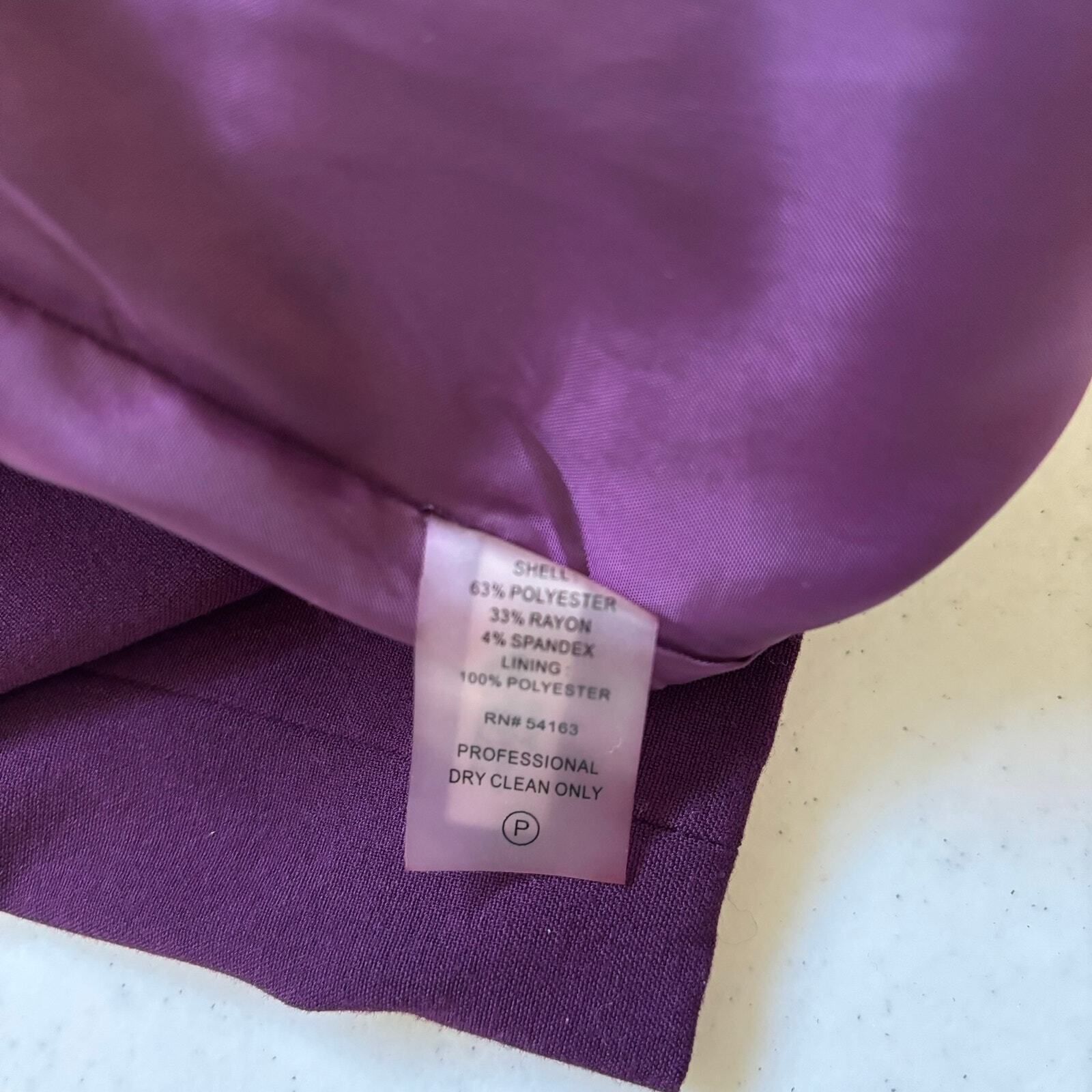 Calvin Klein Calvin Klein Womens Skirt Size 6P Purple Pencil Office Wor Size 28" / US 6 / IT 42 - 9 Thumbnail
