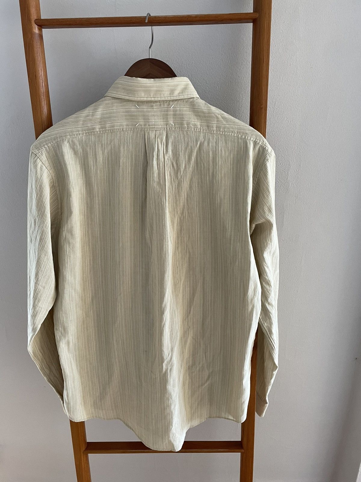 Maison Margiela Maison Margiela SS23 Striped Pale Yellow Shirt sz 38 Size US S / EU 44-46 / 1 - 3 Thumbnail