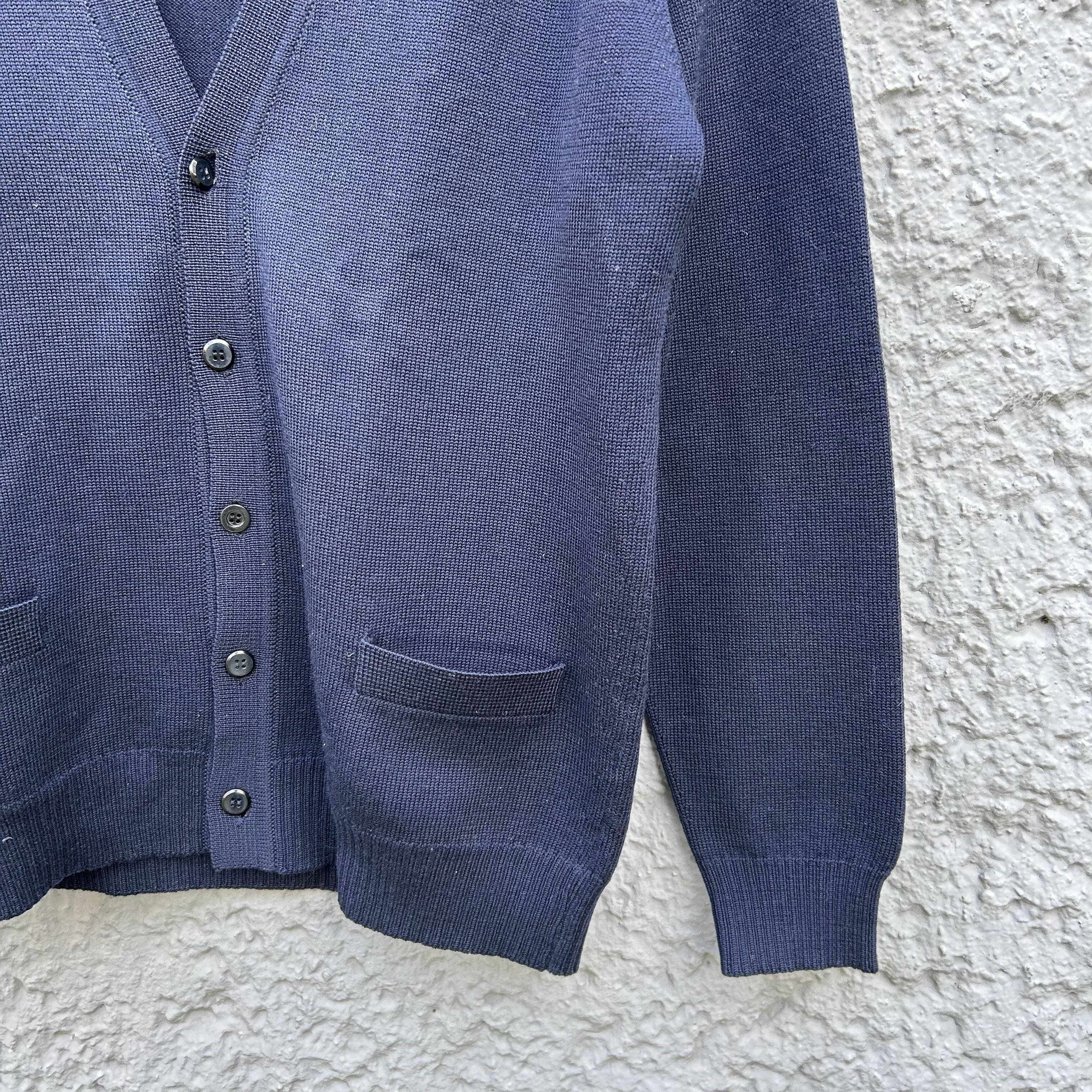 Vintage Vintage Blue Wool Cardigan Sweater Top Size US L / EU 52-54 / 3 - 4 Thumbnail