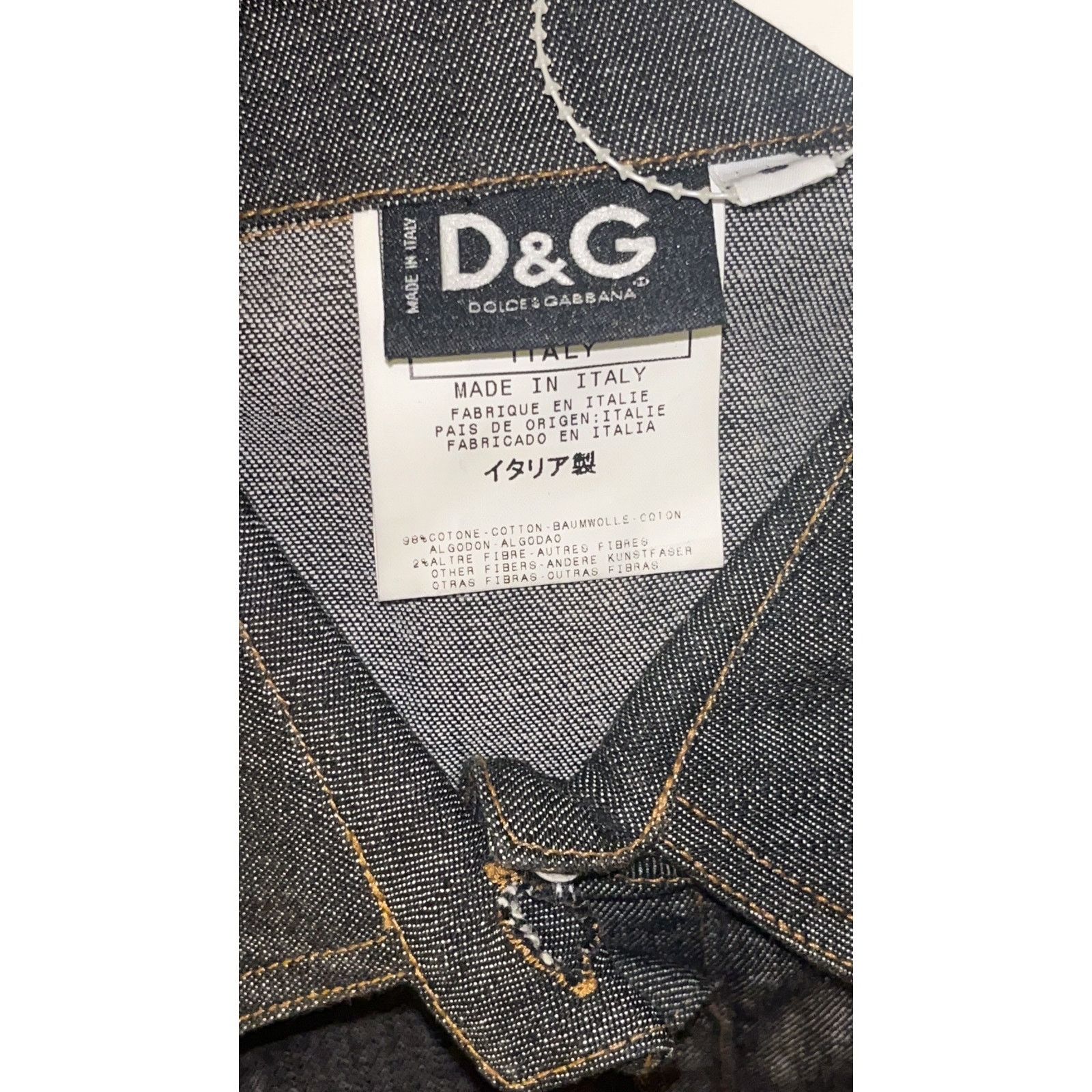 Dolce & Gabbana Vintage Y2K Dolce & Gabbana Black Dark Wash Denim Size S / US 4 / IT 40 - 8 Thumbnail