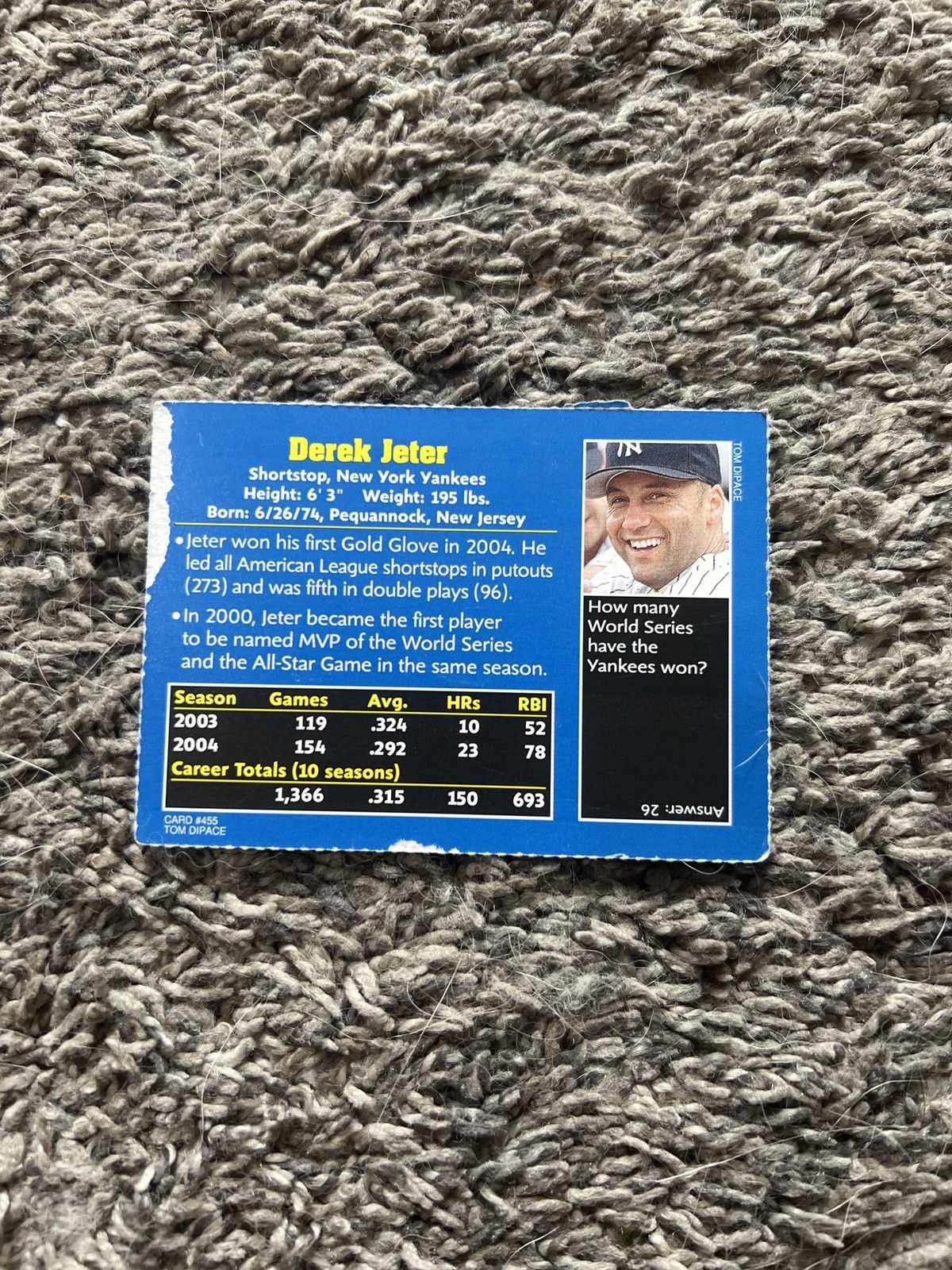 New York Yankees Sports Illustrated For Kids #455 Derek Jeter Card Size ONE SIZE - 2 Thumbnail