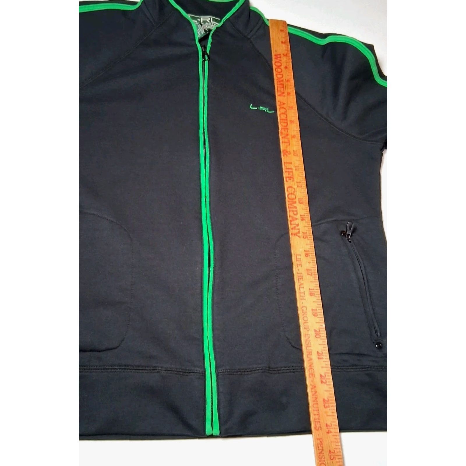 Ralph Lauren Ralph Lauren Active LRL Sweatshirt Women Large Black Green Zip Athleisure Size L / US 10 / IT 46 - 5 Thumbnail