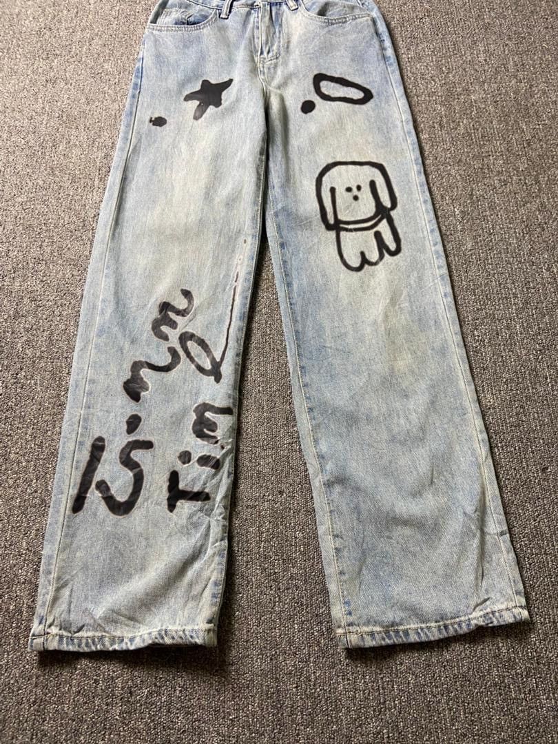 Japanese Brand Japanese Brand Y2K Graffiti Style Denim Jeans (184) Size 24" / US 00 / IT 34 - 7 Thumbnail