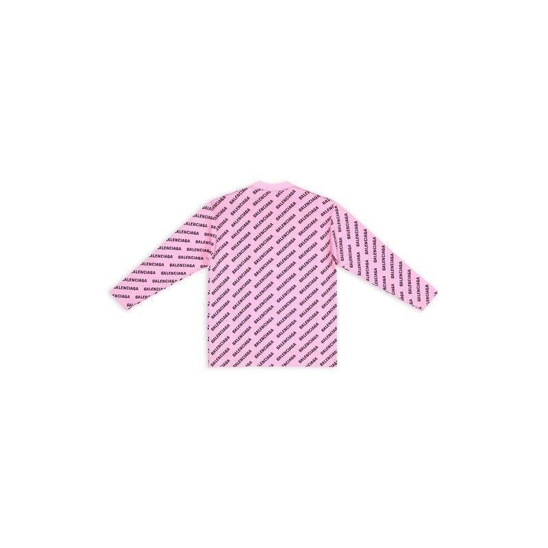 Balenciaga o1s1wg111124 Mini Allover Logo Cardigan in Pink/Black Size XS / US 0-2 / IT 36-38 - 2 Thumbnail