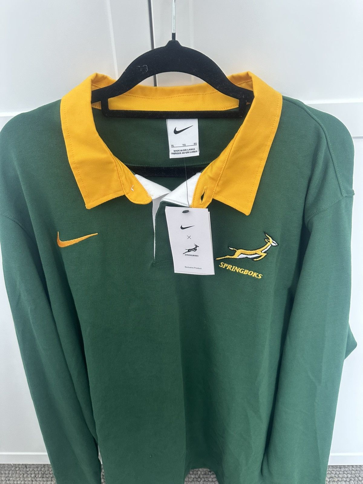 Nike Nike Springboks Mens Unity LS Rugby Green NEW w/ TAGS Size US XL / EU 56 / 4 - 3 Thumbnail