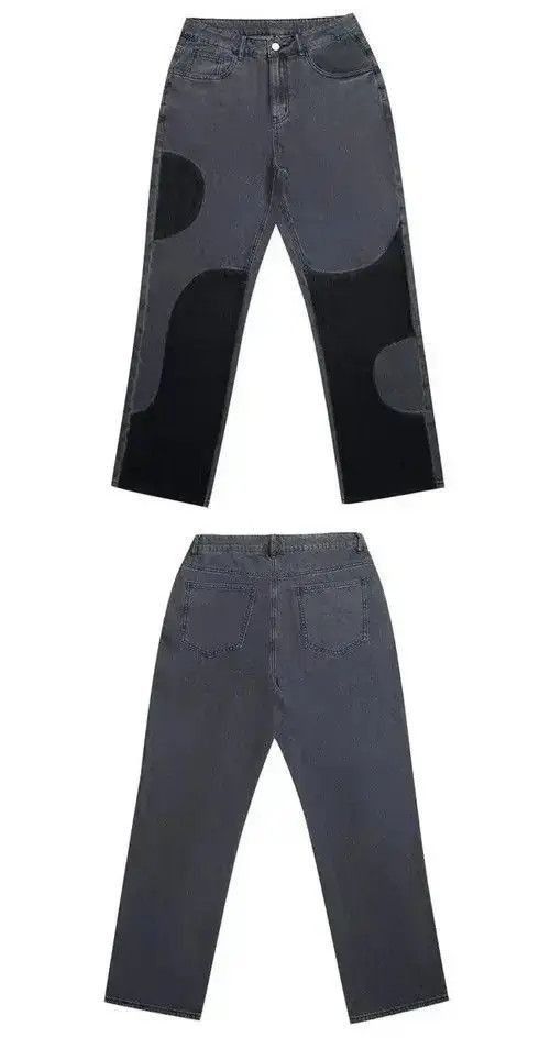 Japanese Brand Y2K buggy jeans trousers retro straight patchwork style Size US 32 / EU 48 - 4 Thumbnail