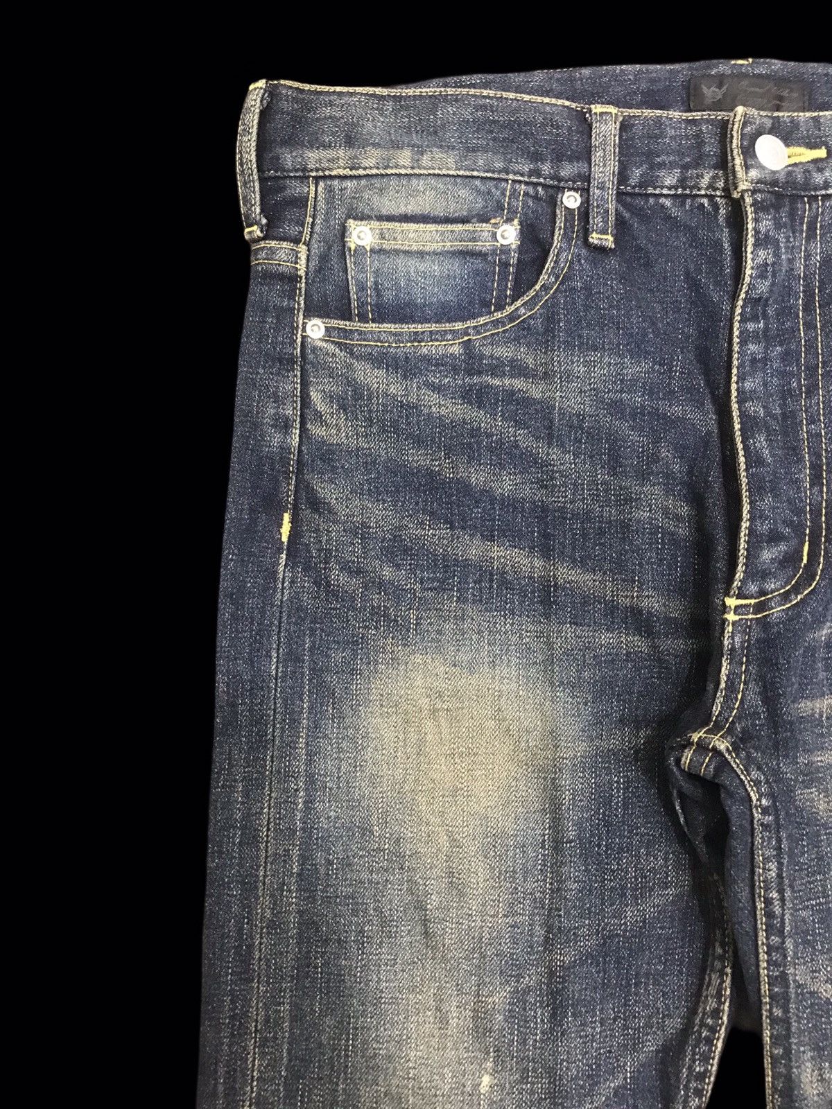 Japanese Brand 💥BIKER DENIM💥14Oz 666 SLIM SELVEDGE BIKER DENIM F329 Size US 32 / EU 48 - 4 Thumbnail