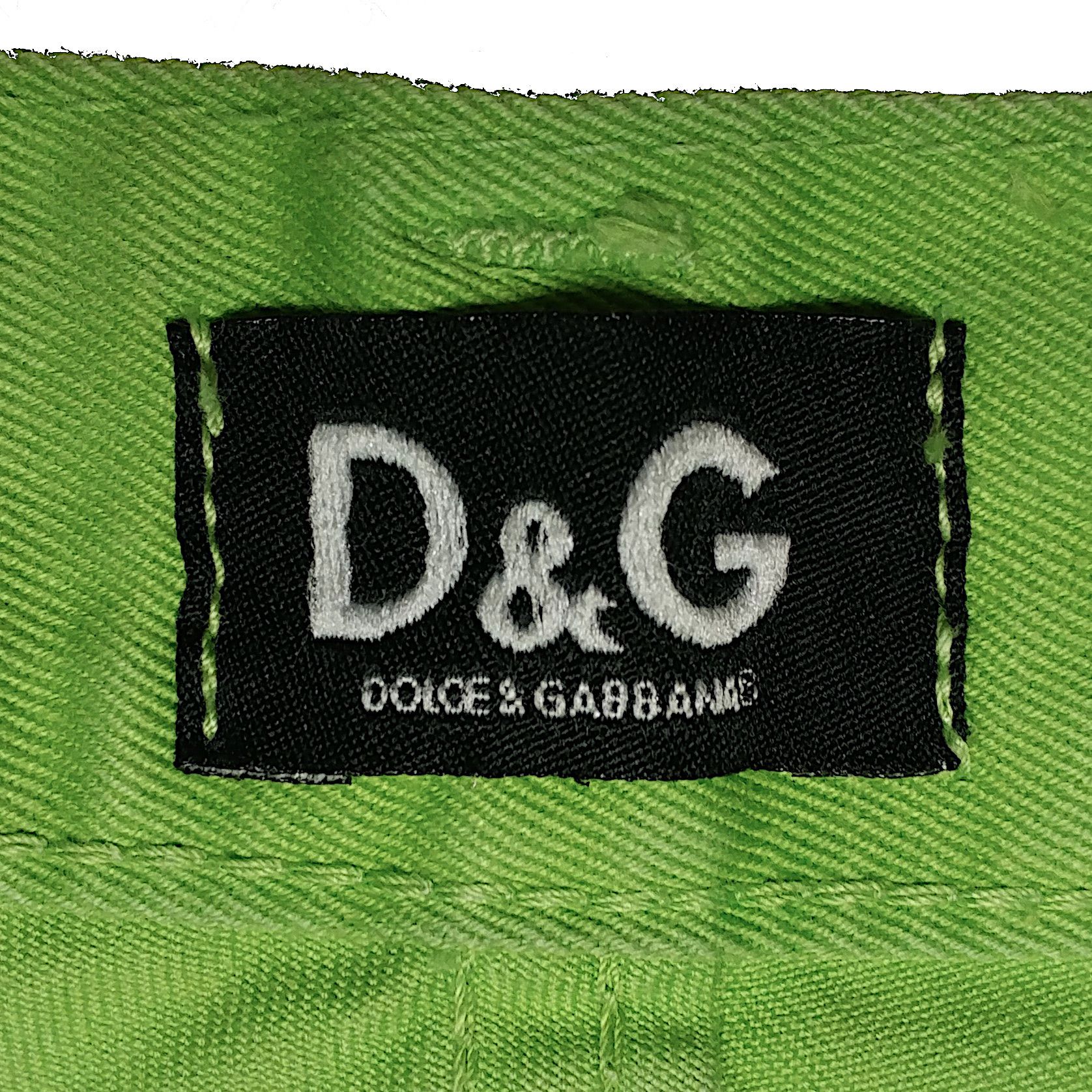 Dolce & Gabbana Archive Lime Green Denim Shorts - Late 90s/Y2K Size 27" / US 4 / IT 40 - 7 Thumbnail