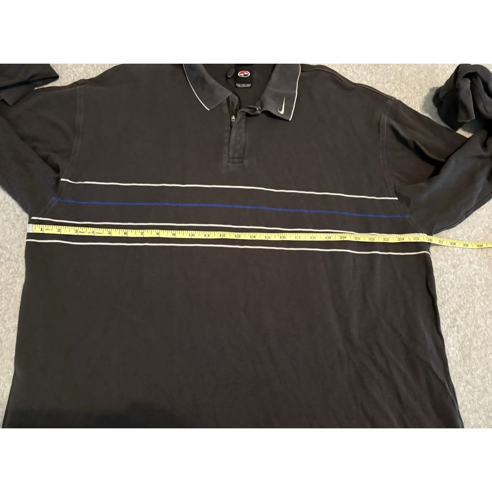 Nike VINTAGE Nike Golf Long Sleeve Polo Tiger Woods Yin Yang Slam Logo Mens XXL 2XL Shirt Size US XXL / EU 58 / 5 - 7 Thumbnail